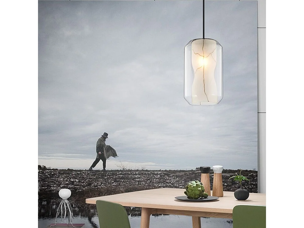 Lampada Toolight App909-1Cp Marble 18Cm Transparent