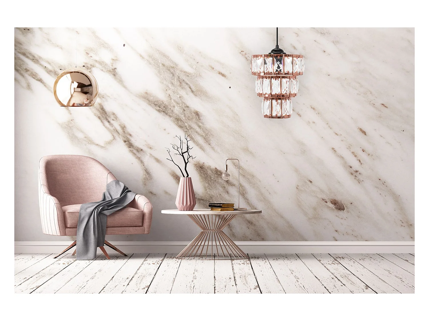 Hanglamp Toolight App1104-1Cp Rose Gold