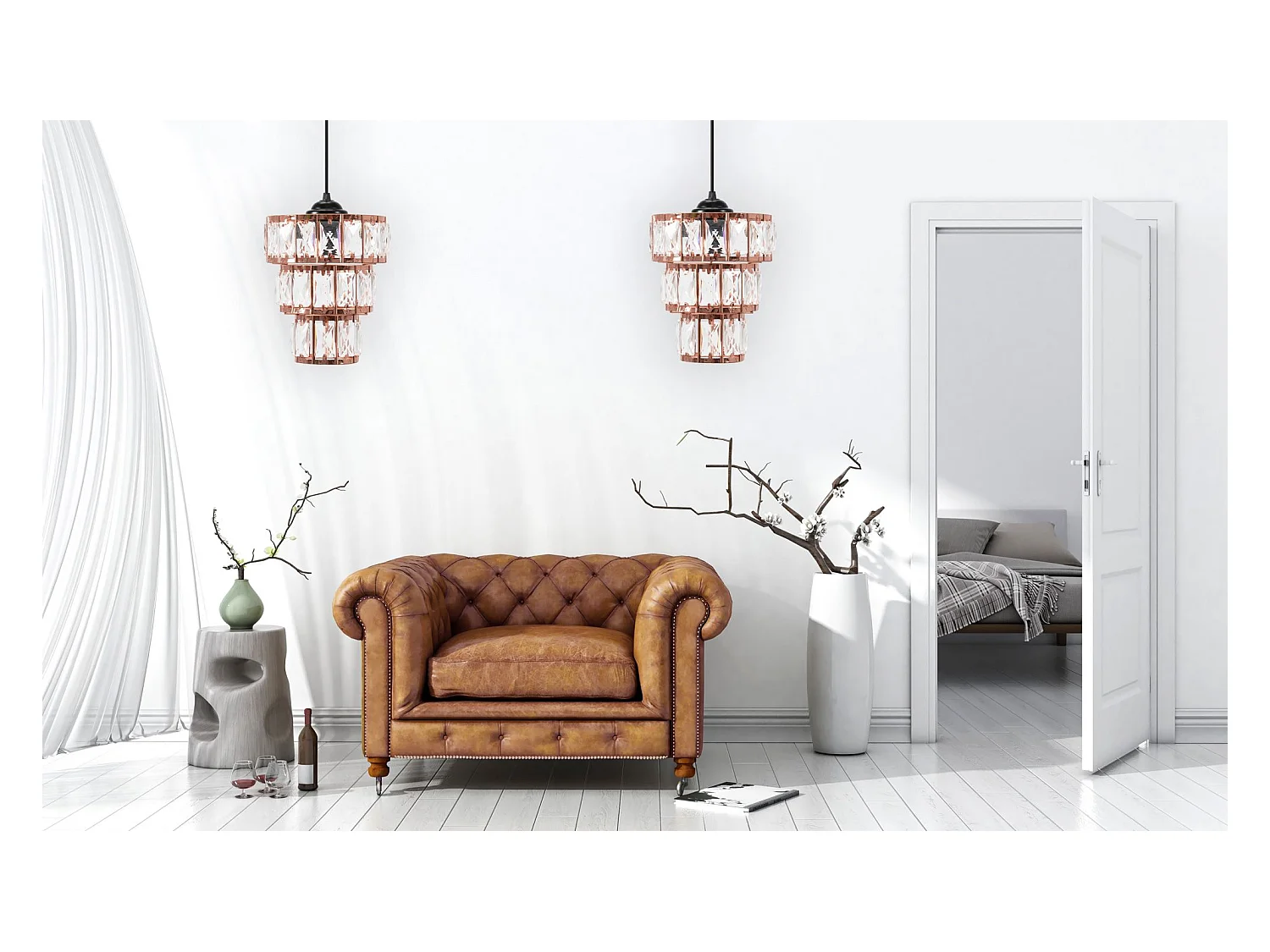 Hanglamp Toolight App1104-1Cp Rose Gold