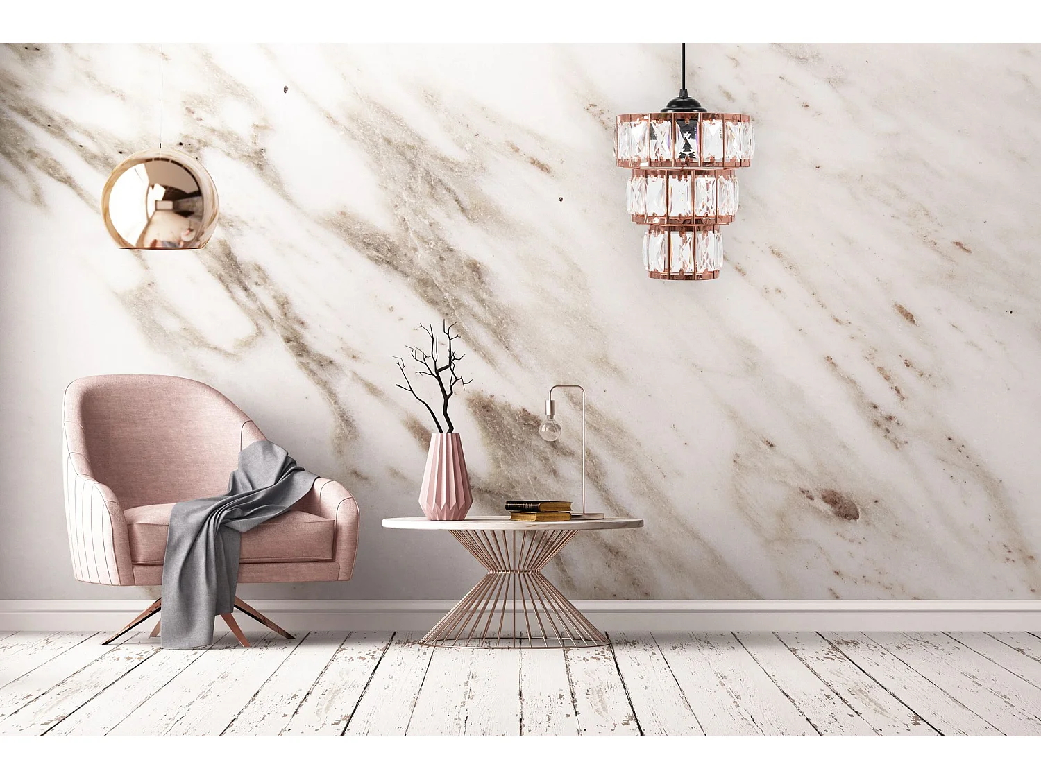 Lampe Suspendue Toolight App1104-1Cp Rose Gold