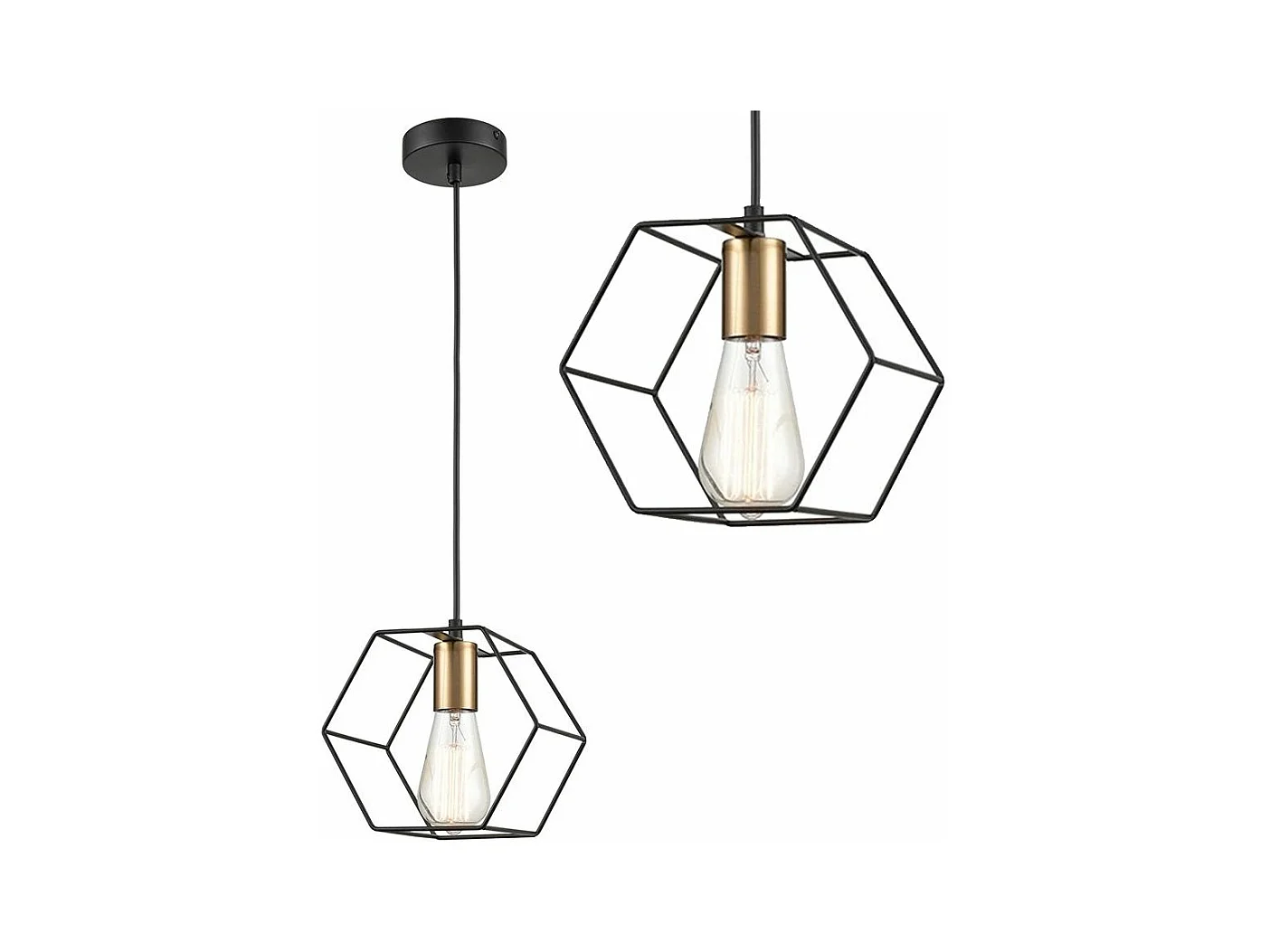 Lampe Suspendue Toolight App1131-1Cp Black Gold