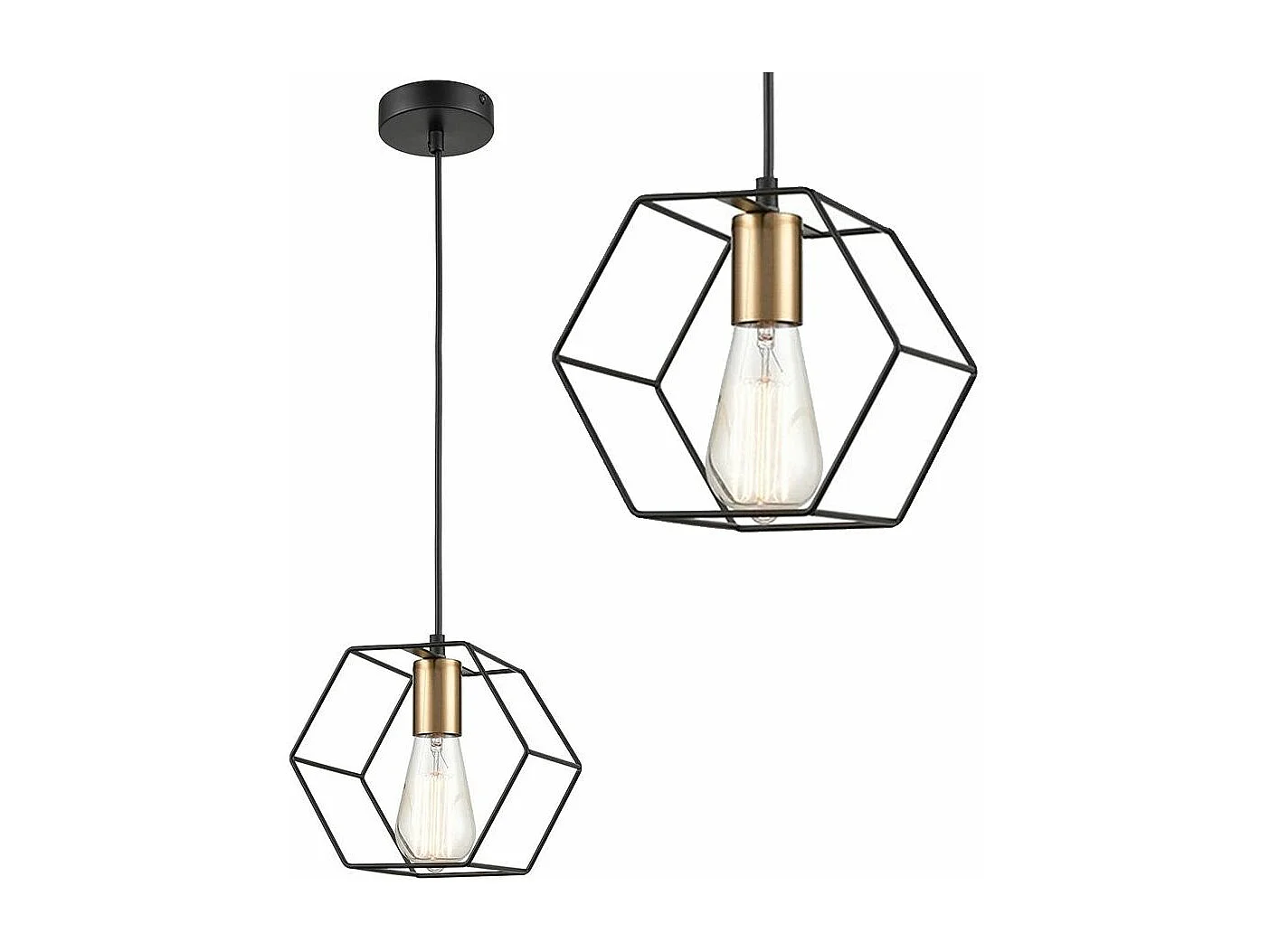 Lámpara Toolight App1131-1Cp Black Gold