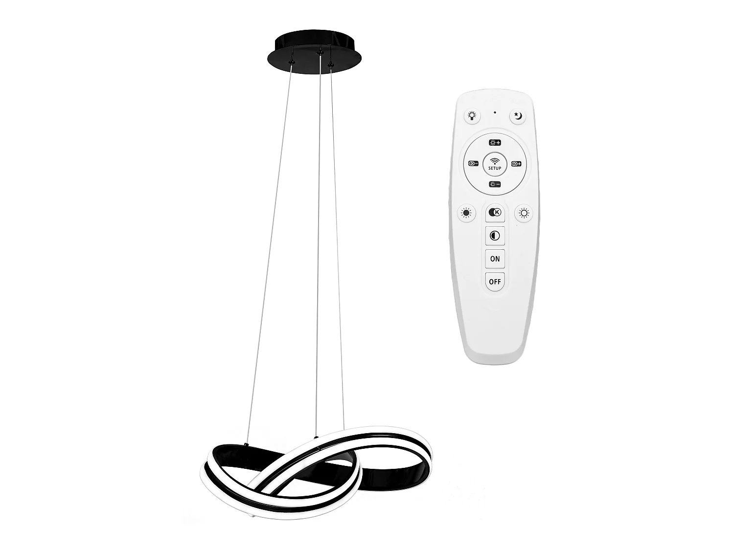 Lampe Suspendue Toolight Led App817-Cp Ring Black