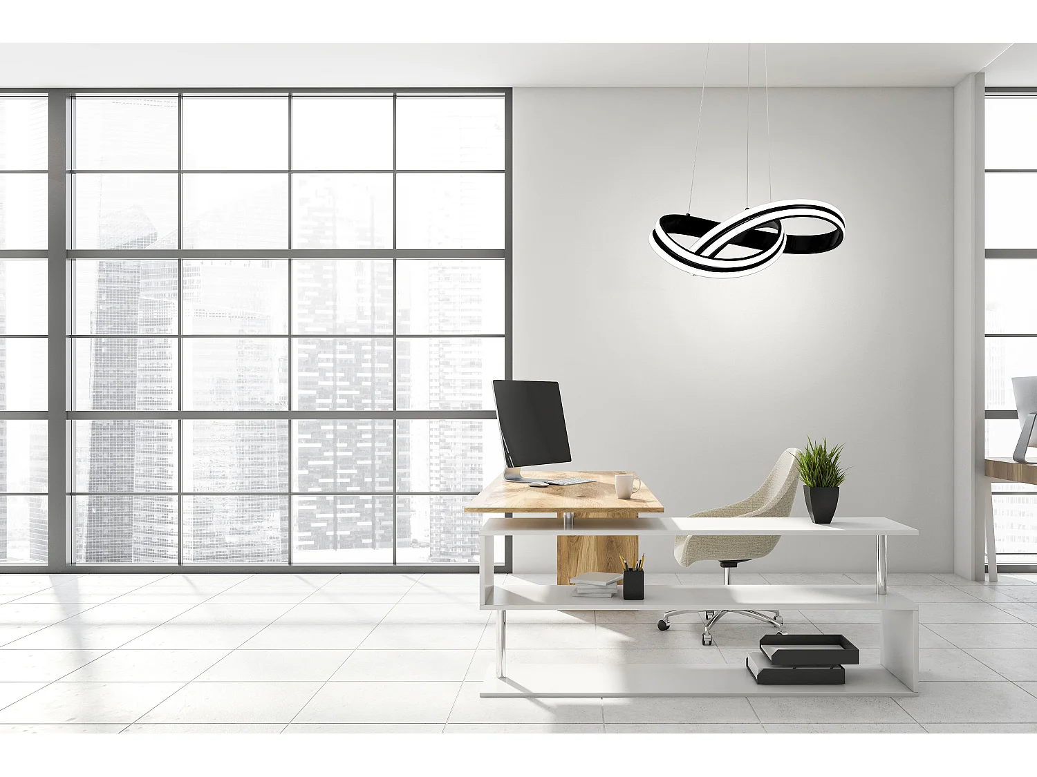 Lampe Suspendue Toolight Led App817-Cp Ring Black