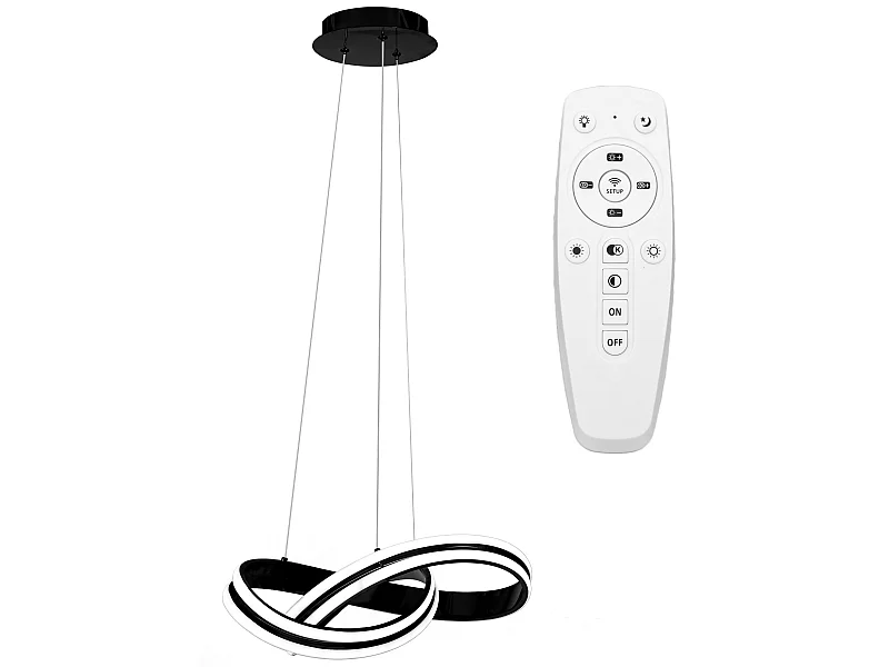 Candeeiro Suspenso Toolight Led App817-Cp Ring Black