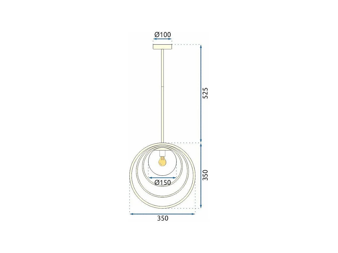 Hanglamp Toolight App1217-1Cp Gold