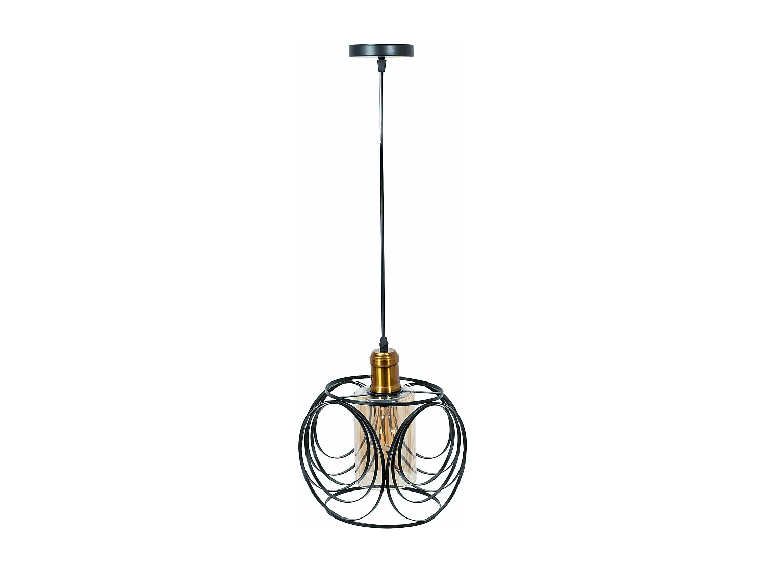 Lampe Suspendue Toolight App1127-1Cp Black Gold