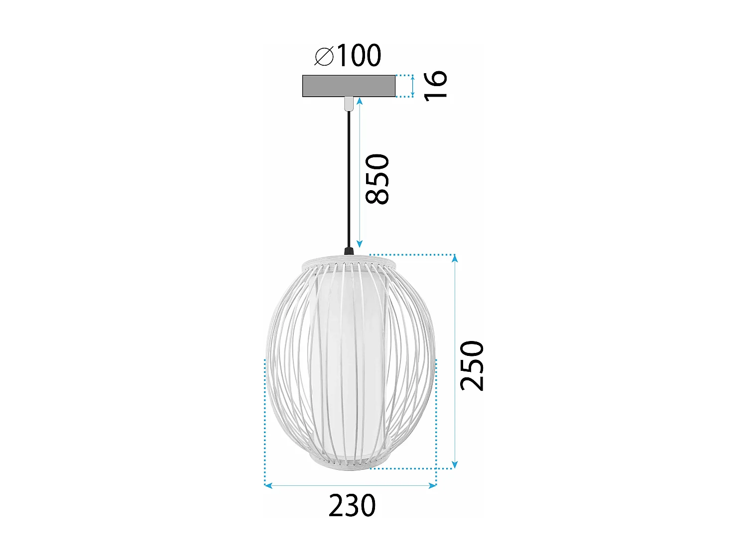 Lampe Suspendue Toolight App1634-1Cp Brown
