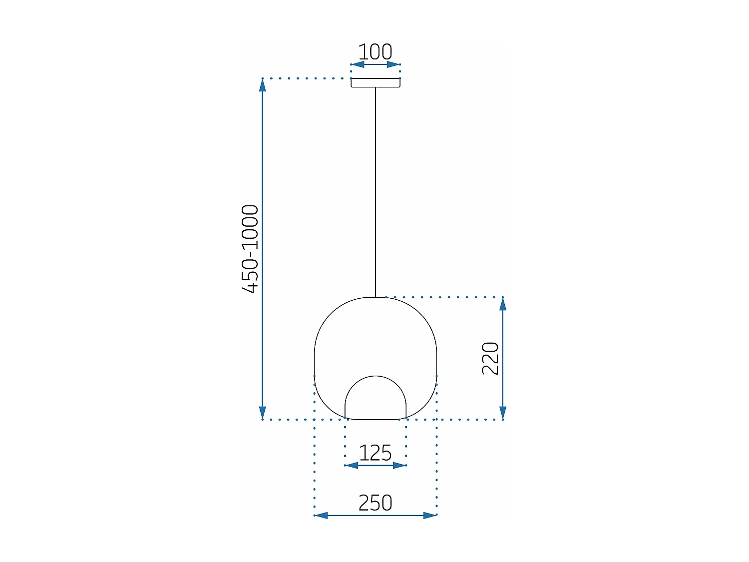 Lampe Suspendue Toolight App1027-1Cp Black