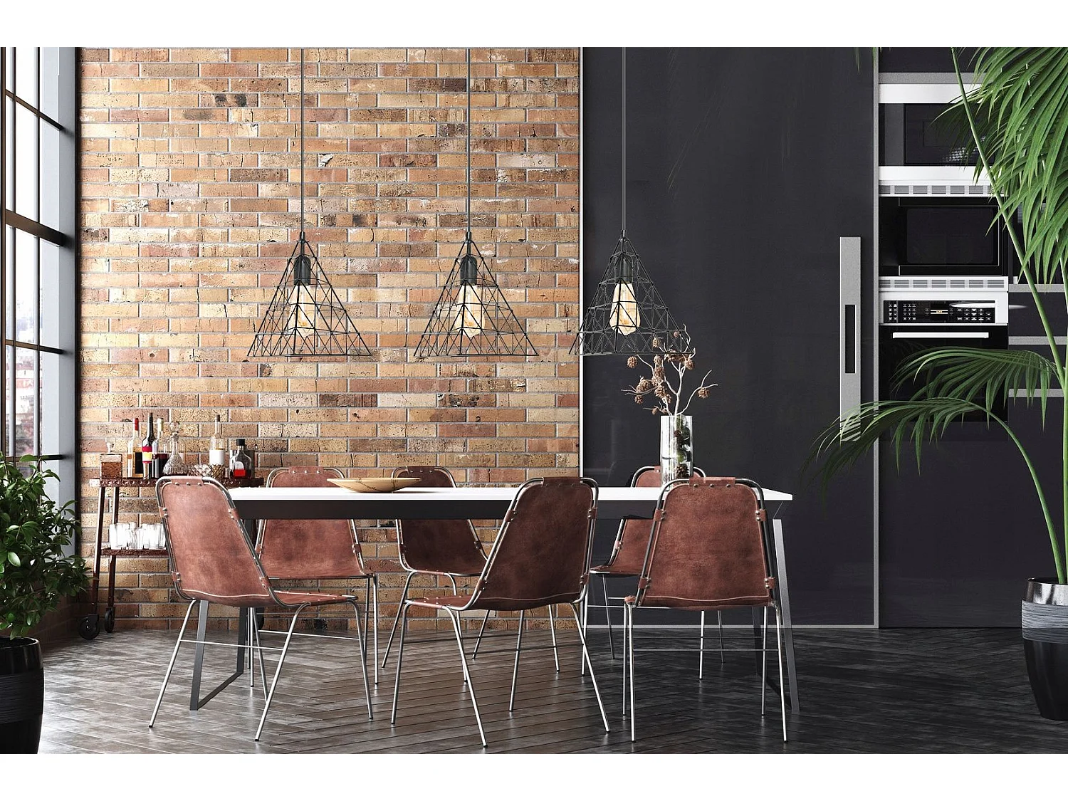 Lampe Suspendue Toolight Lh2058 Black