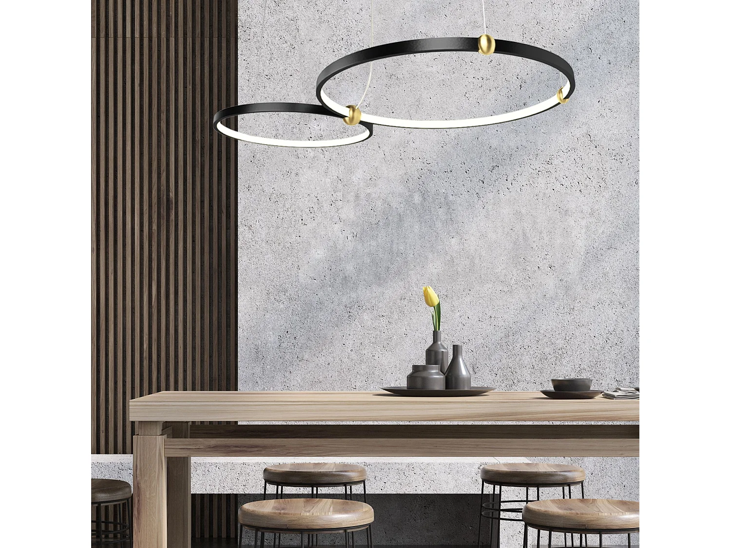 Lampe Suspendue Toolight App763-30-50 Ring Black