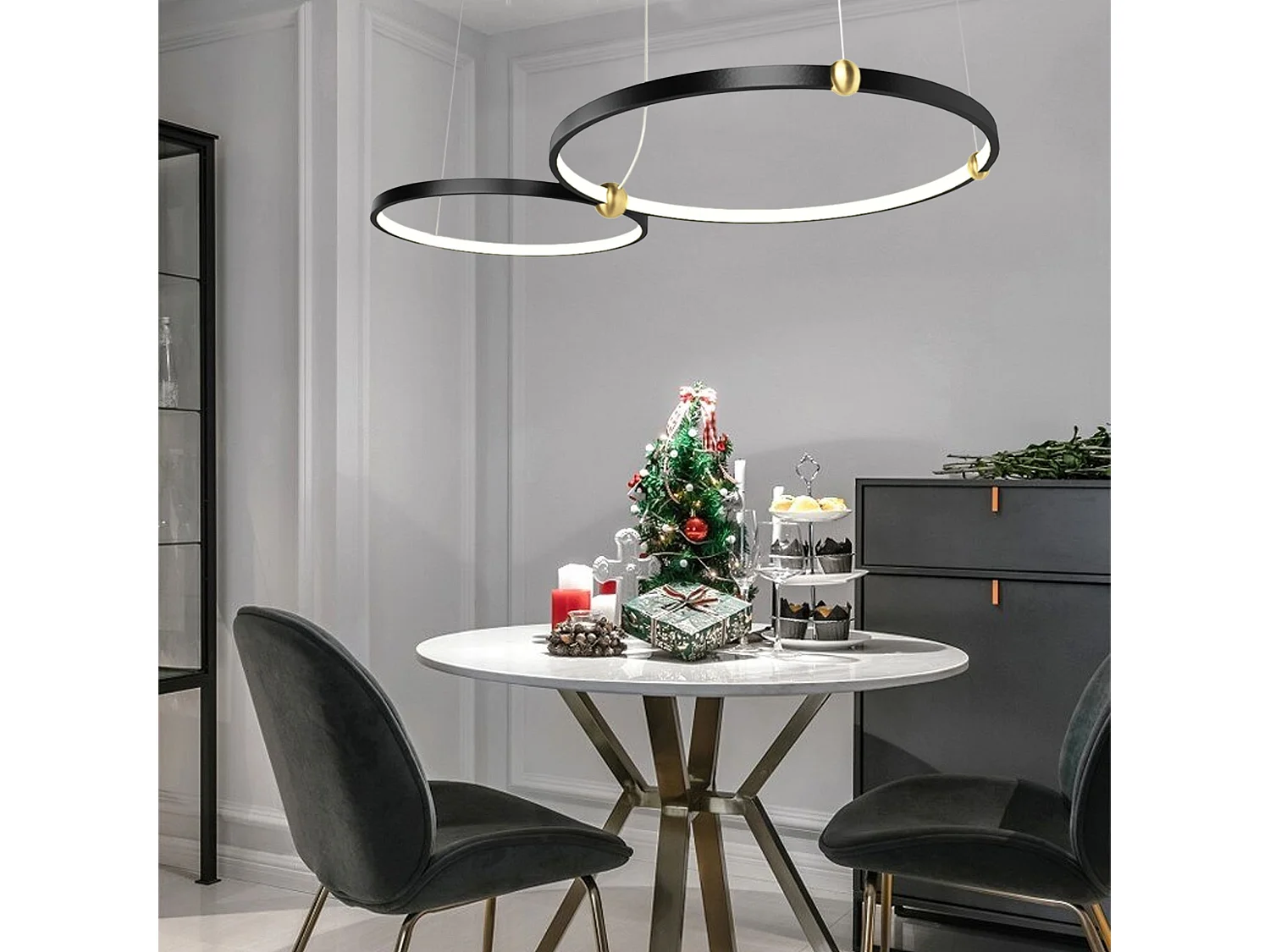 Lampe Suspendue Toolight App763-30-50 Ring Black