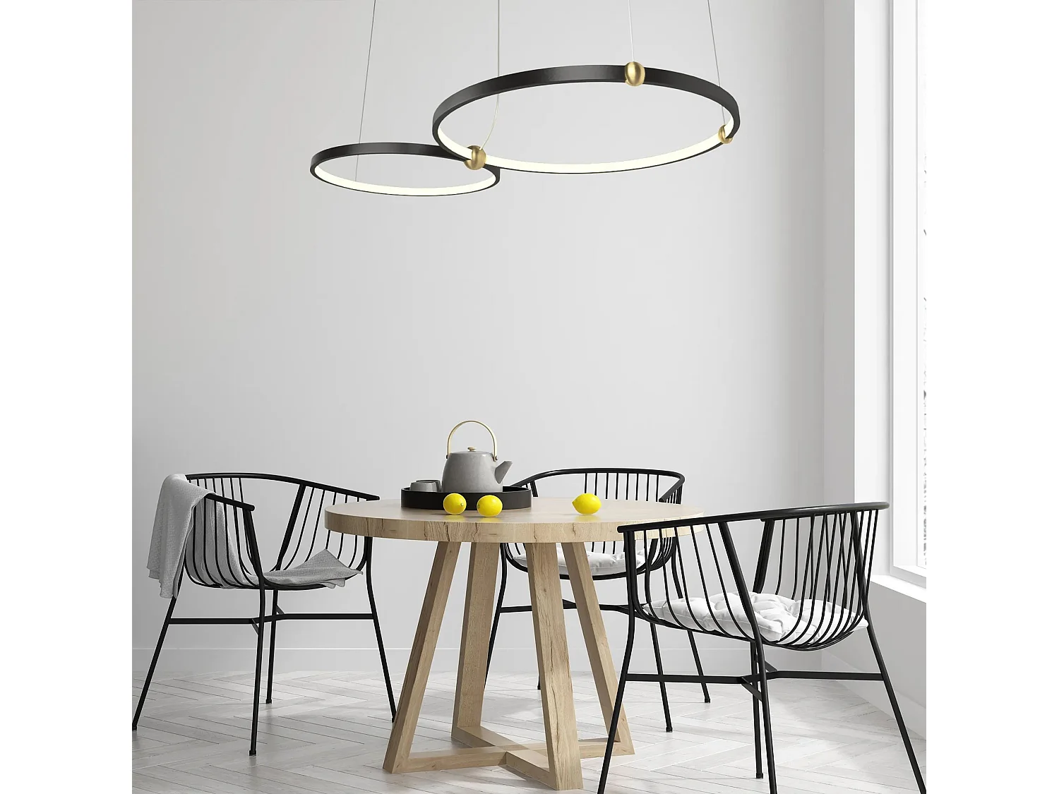 Lampe Suspendue Toolight App763-30-50 Ring Black