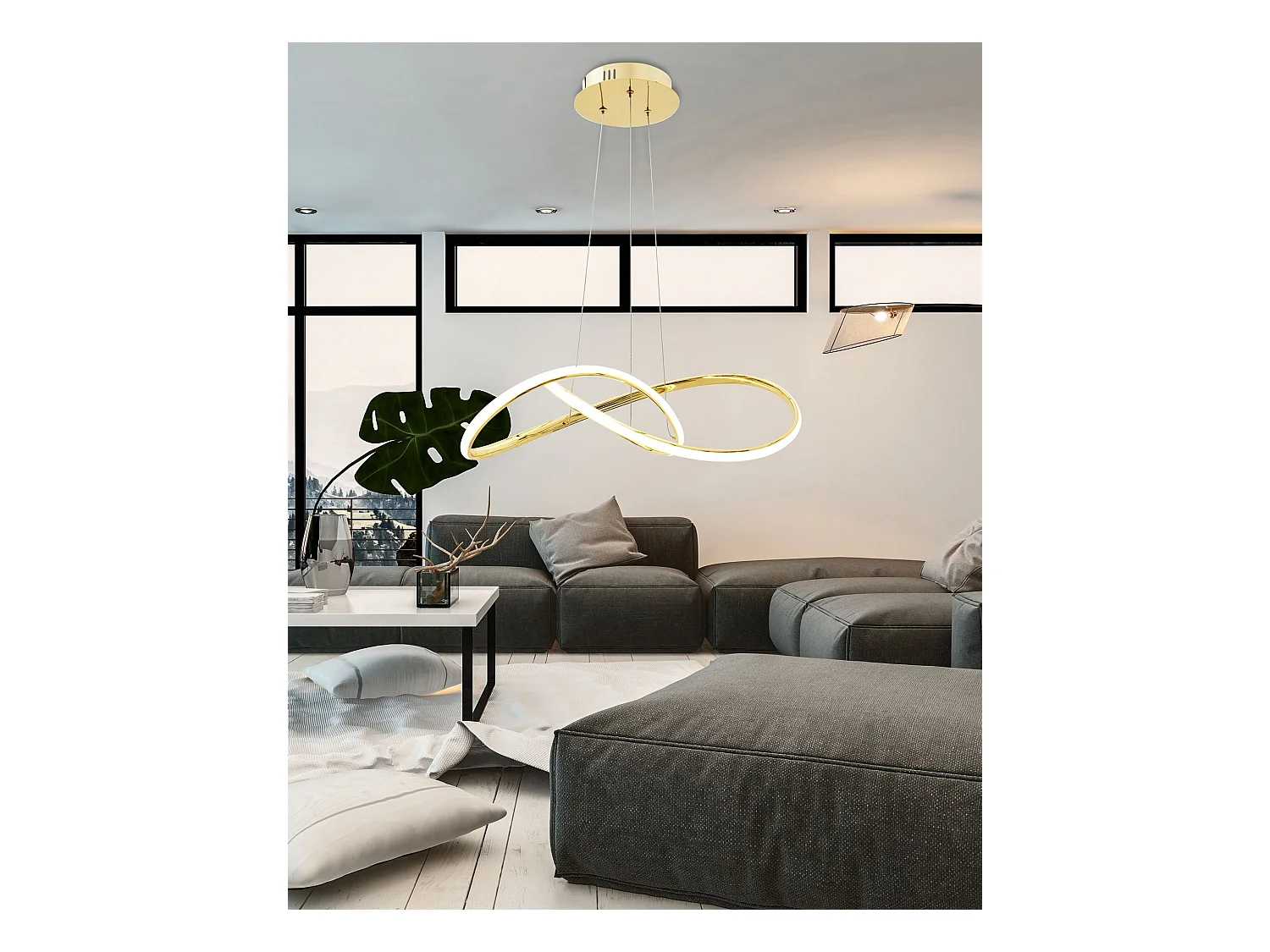 Hängelampe Toolight App394-Cp Gold
