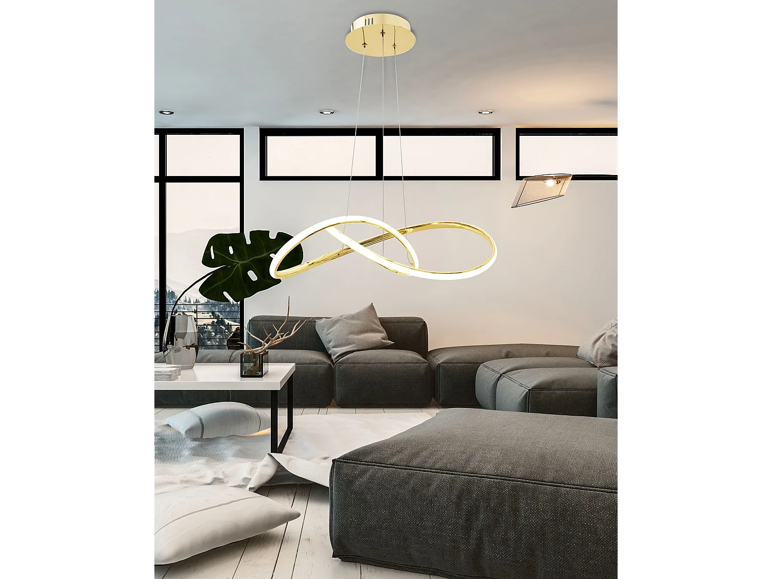 Lampe Suspendue Toolight App394-Cp Gold