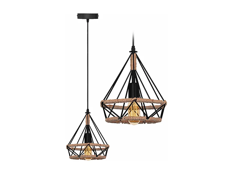 Lampe Suspendue Toolight App679-1Cp Loft Boho 38Cm Black