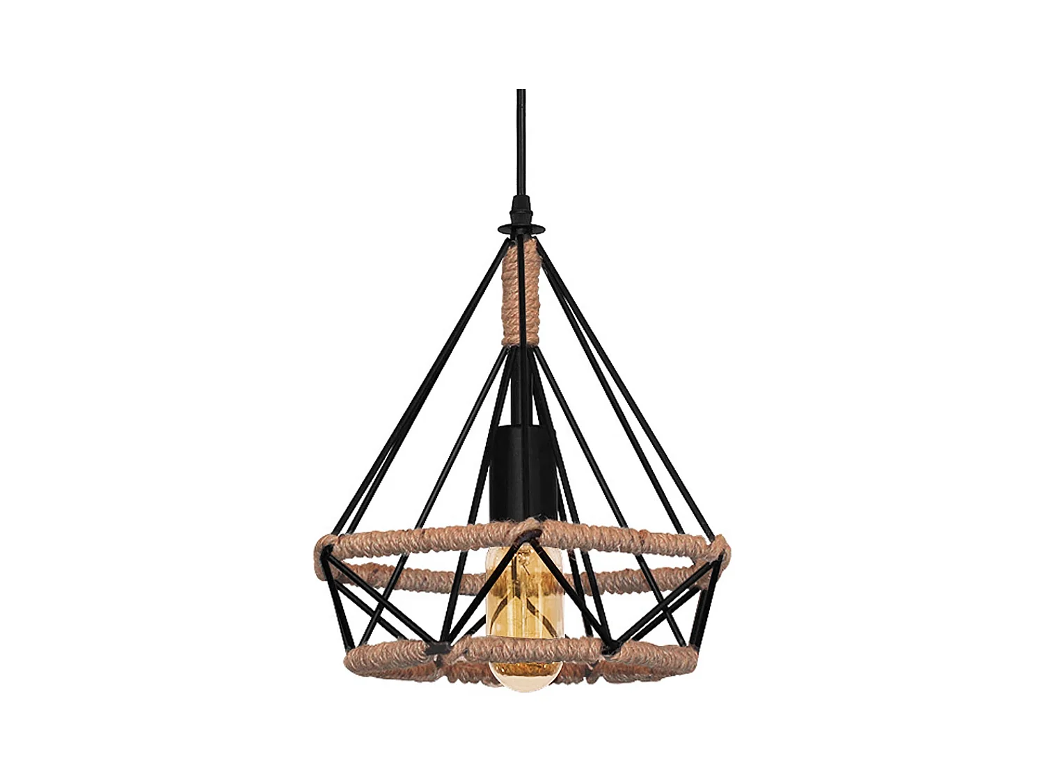 Lampe Suspendue Toolight App679-1Cp Loft Boho 38Cm Black