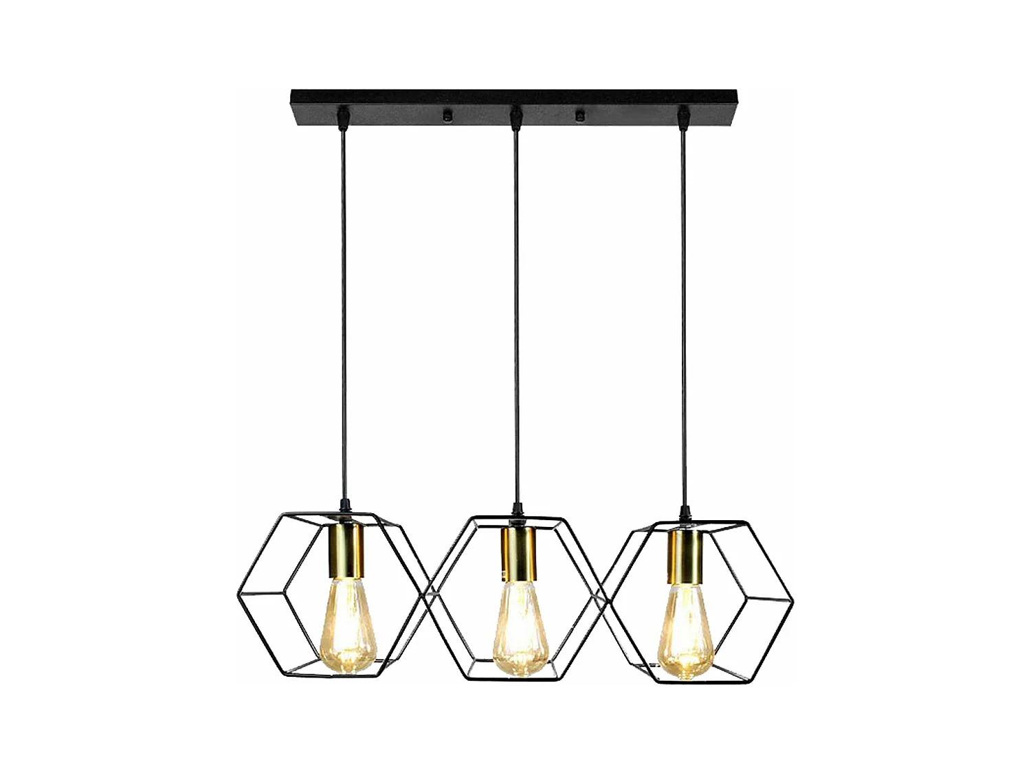Hängelampe Toolight App1132-3Cp Black Gold