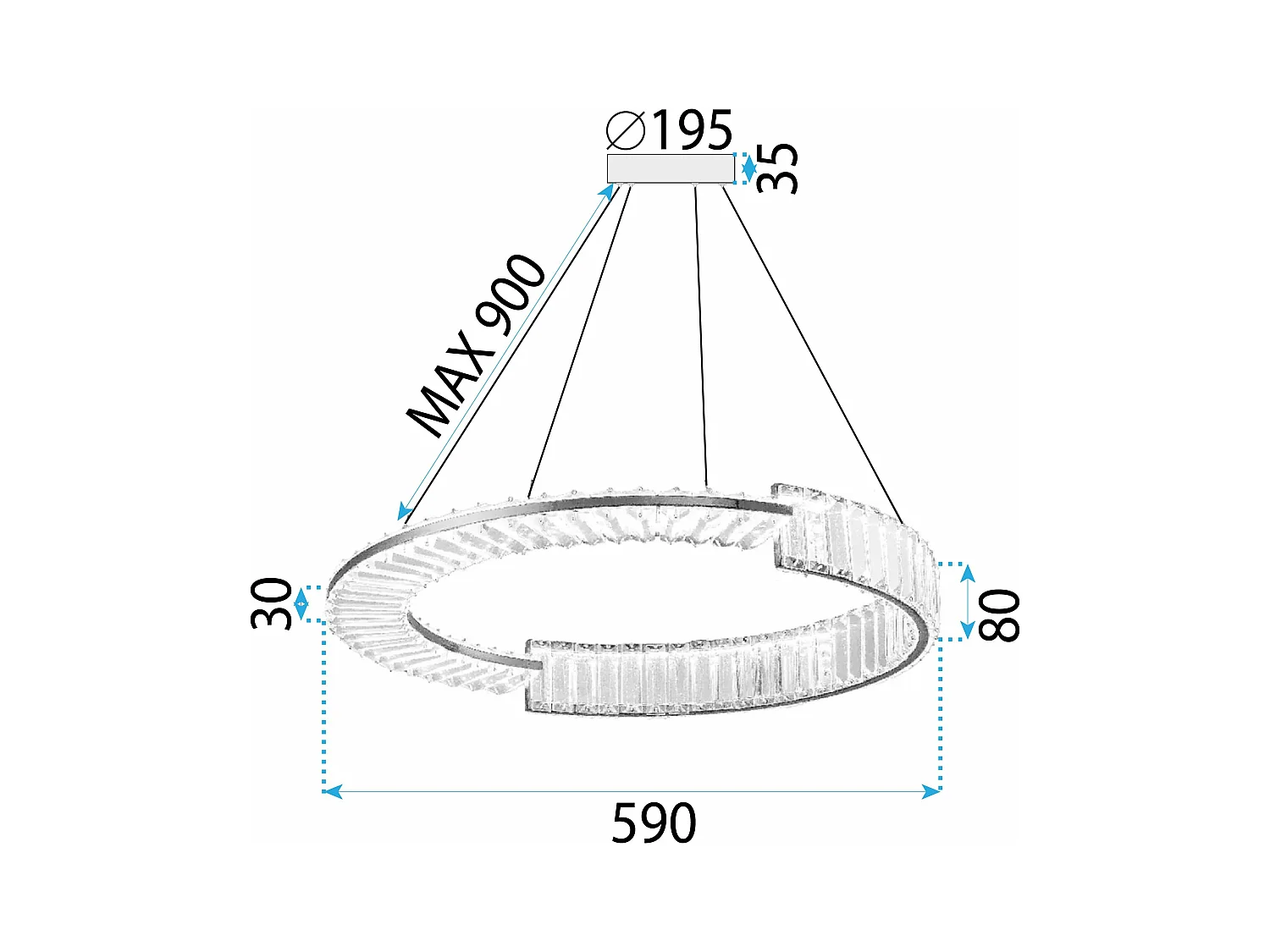 Lampe Suspendue Toolight Led App1528-Cp60 Gold