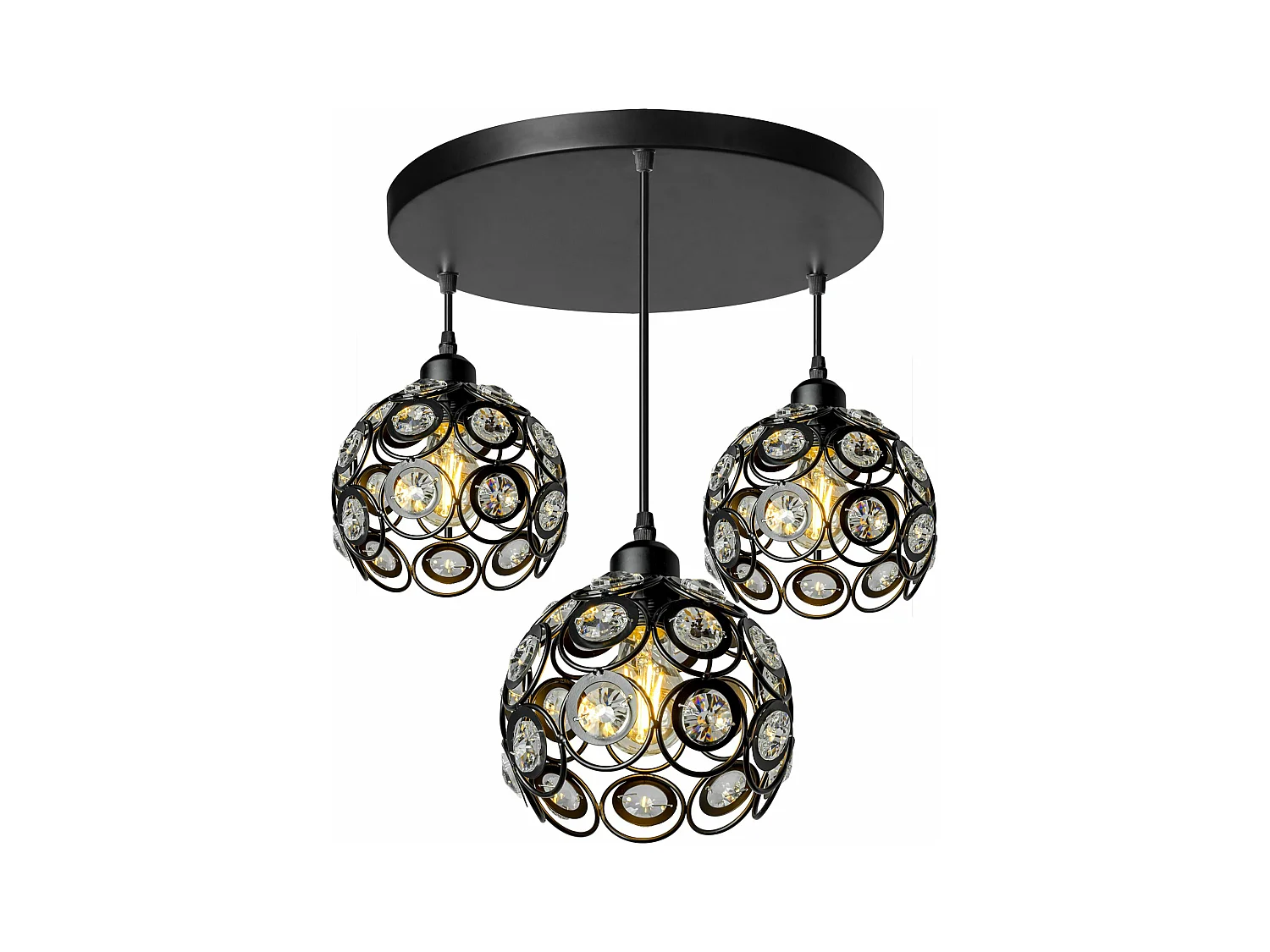 Lampe Suspendue Toolight App209-3Cpr Black