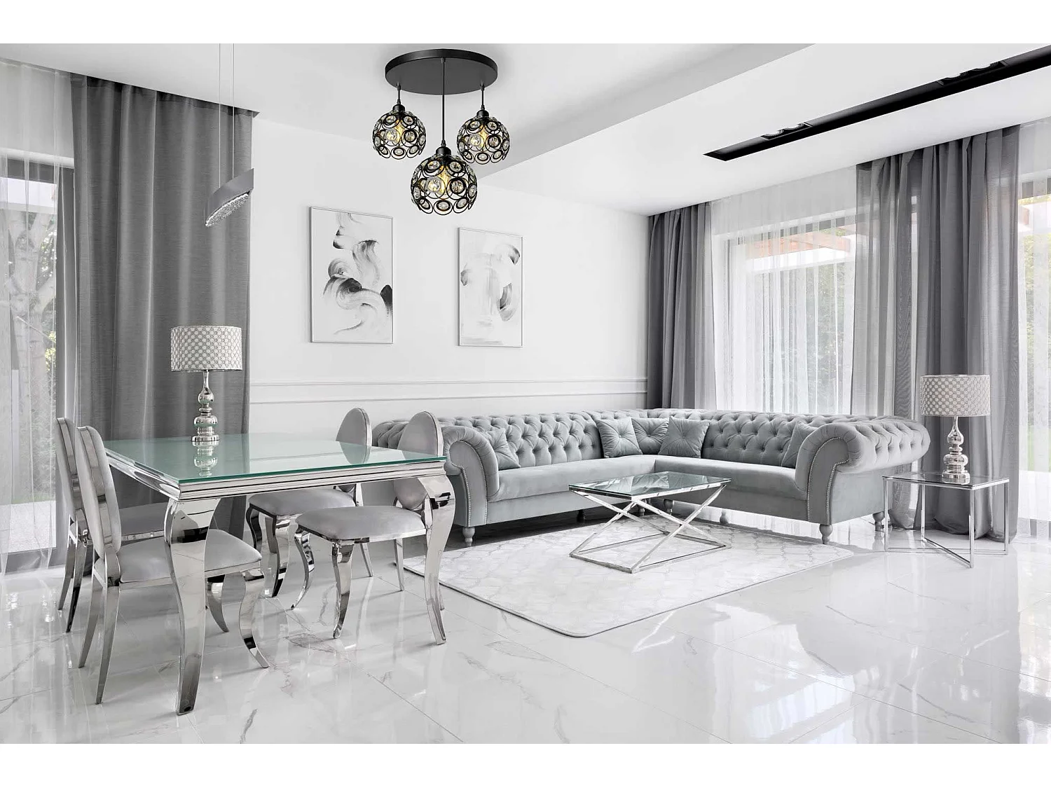 Lampe Suspendue Toolight App209-3Cpr Black