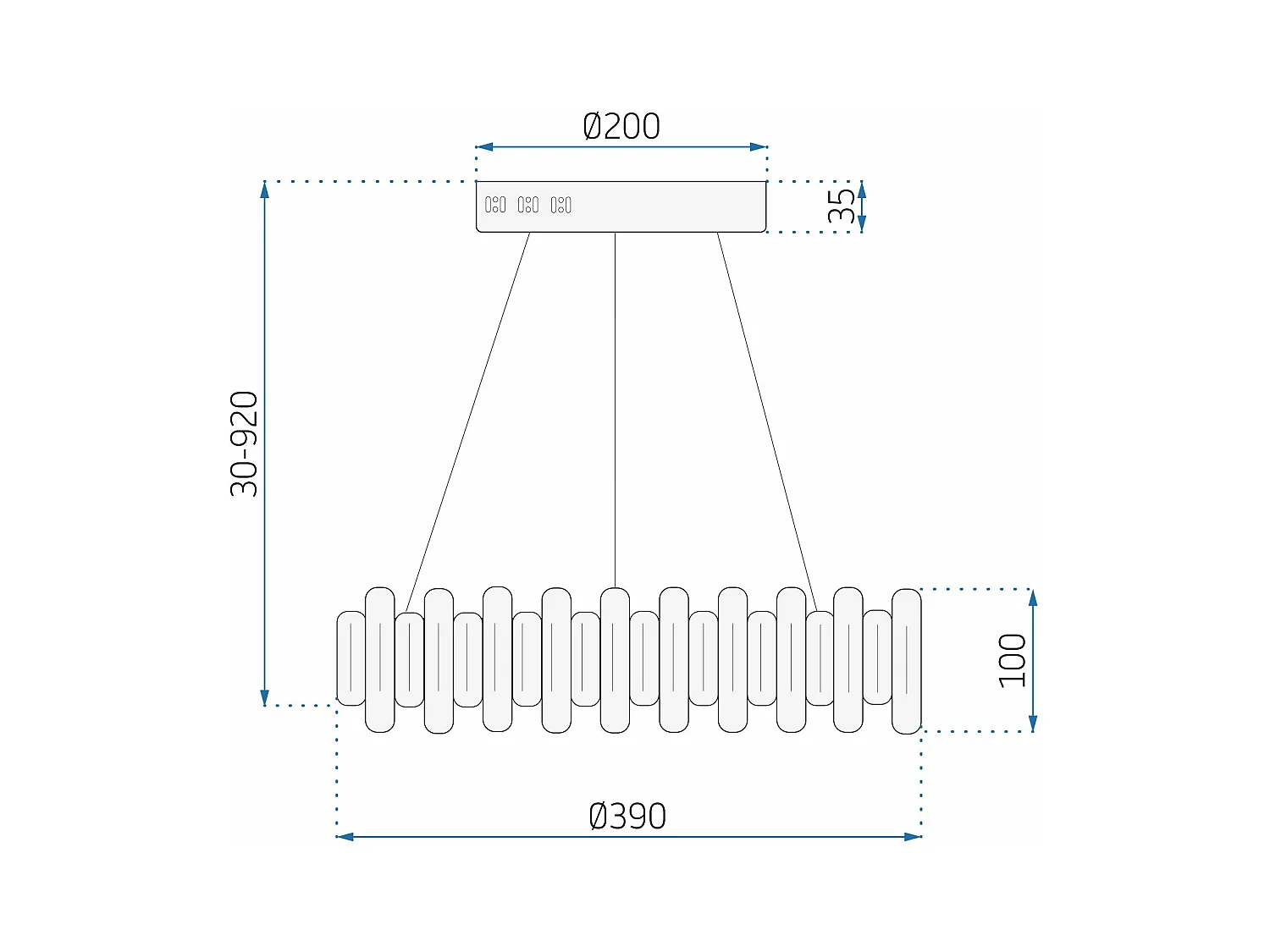 Hängelampe Toolight App1041-Cp Grey