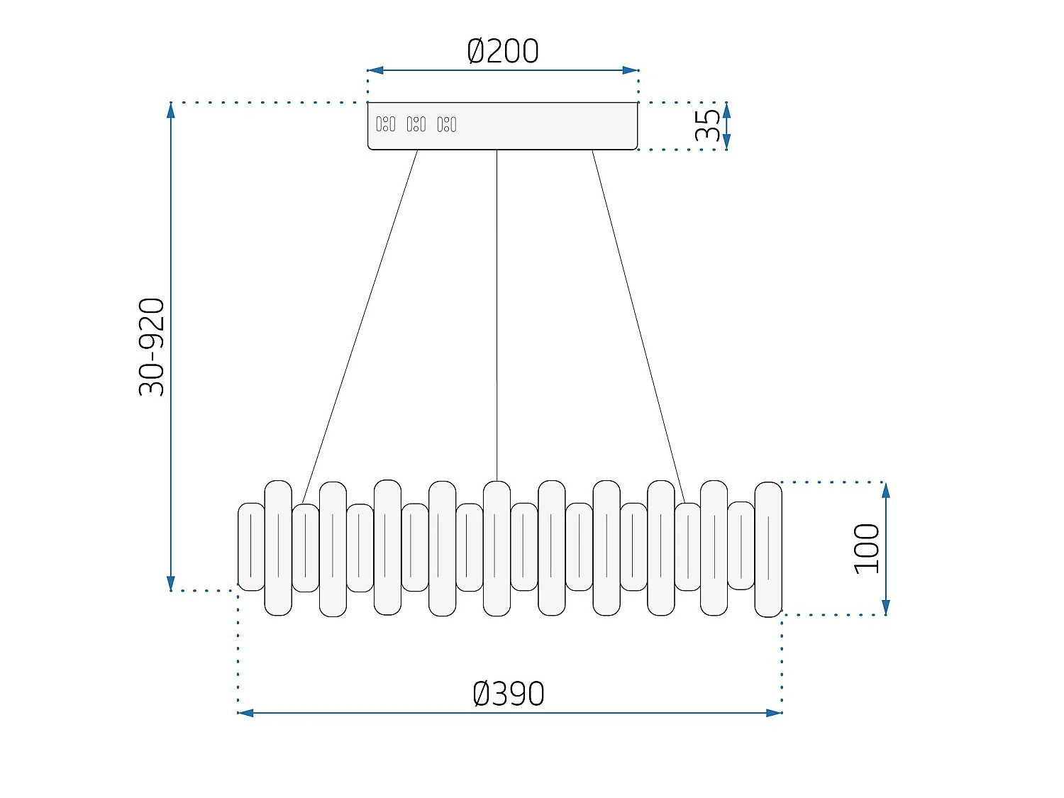 Hängande Taklampa Toolight App1041-Cp Led Grey