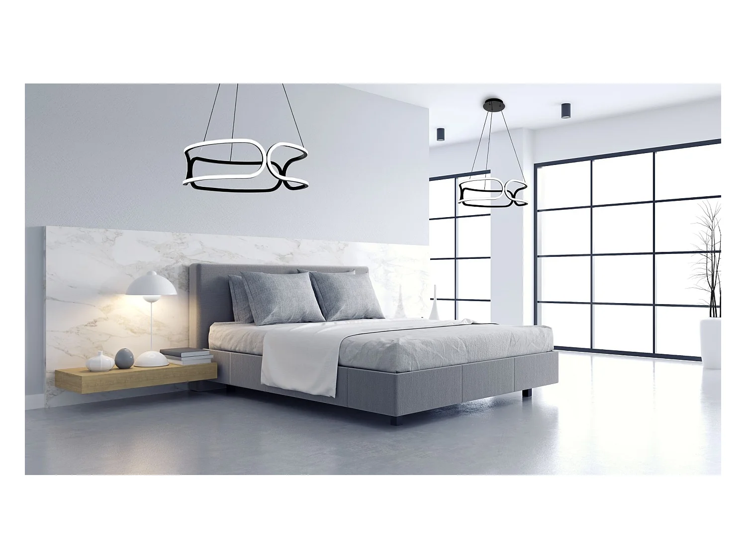 Lampe Suspendue Toolight Led App790-Cp Trio Black