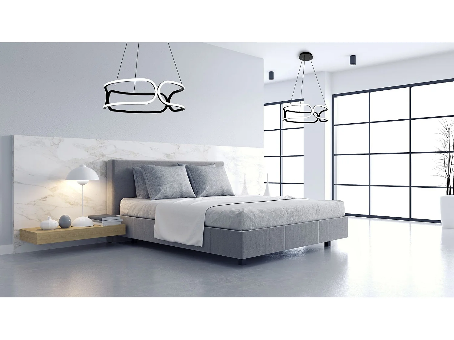 Lampe Suspendue Toolight Led App790-Cp Trio Black