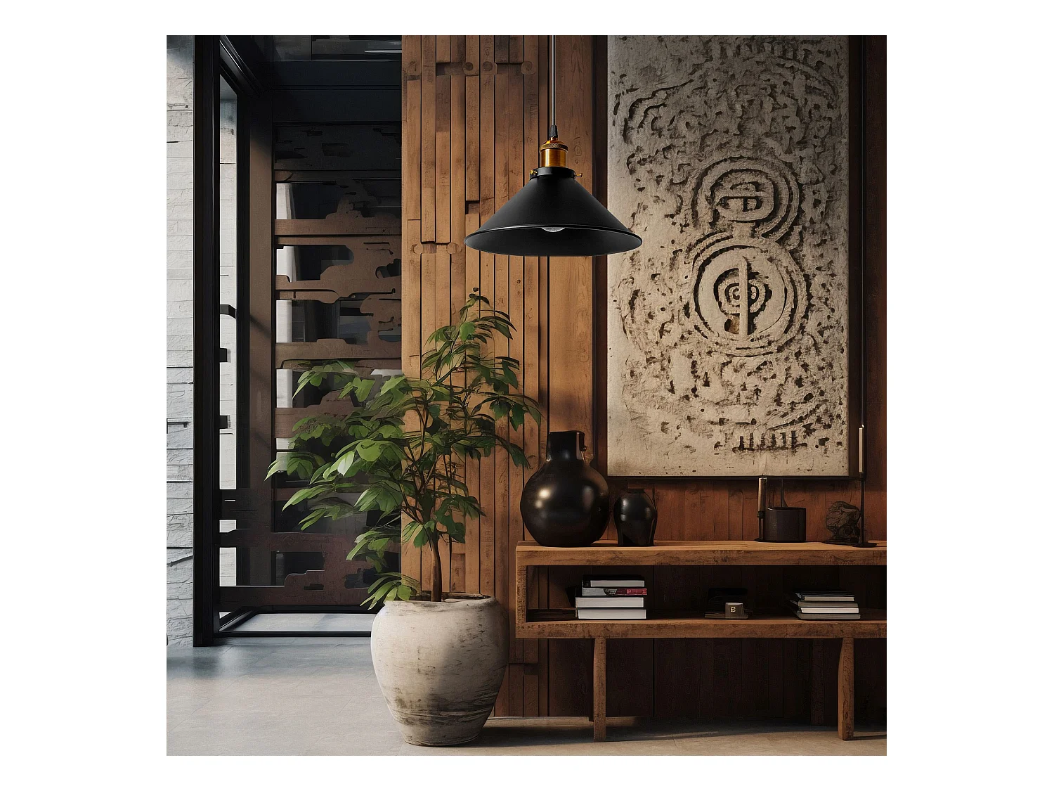 Lampe Suspendue Toolight App016-1Cp Porto Black