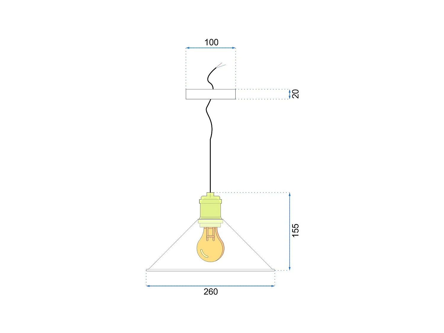 Lampe Suspendue Toolight App016-1Cp Porto Black