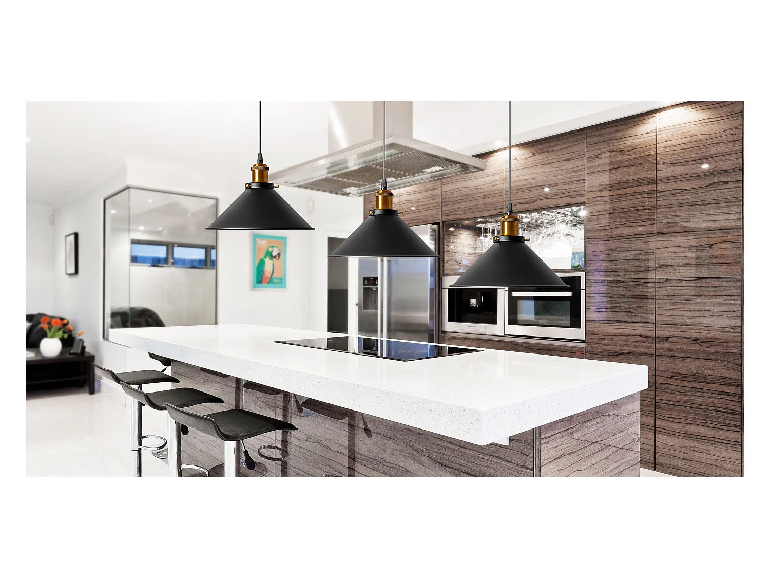 Lampe Suspendue Toolight App016-1Cp Porto Black