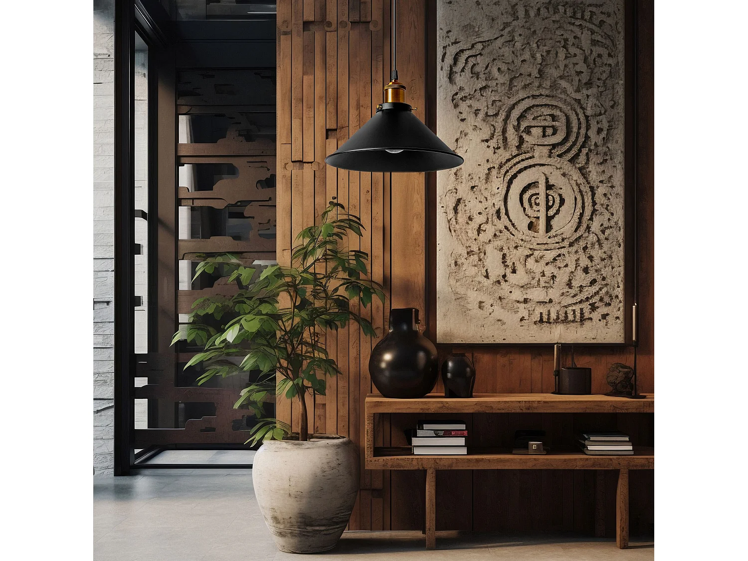 Lampe Suspendue Toolight App016-1Cp Porto Black