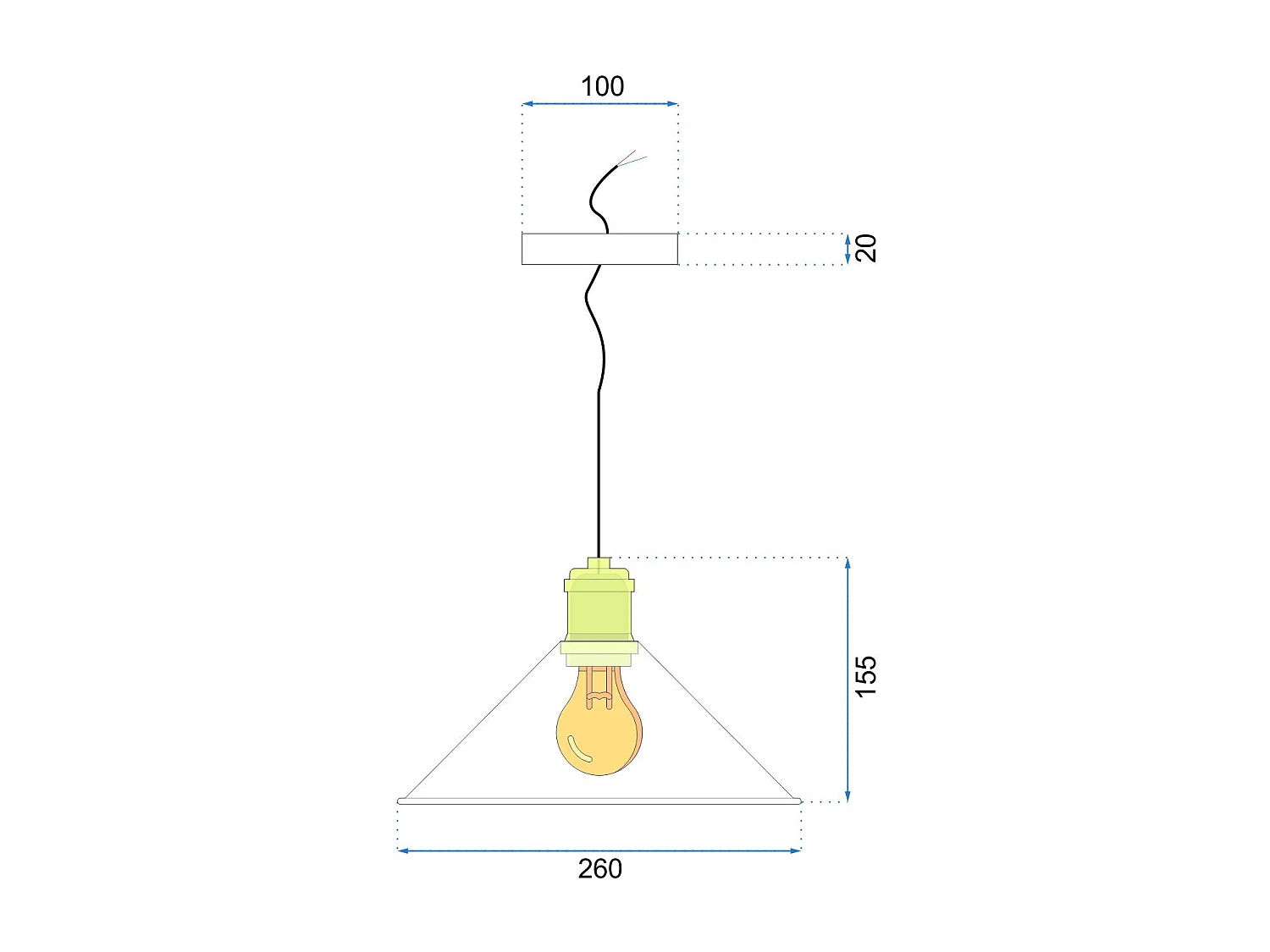 Lampe Suspendue Toolight App016-1Cp Porto Black
