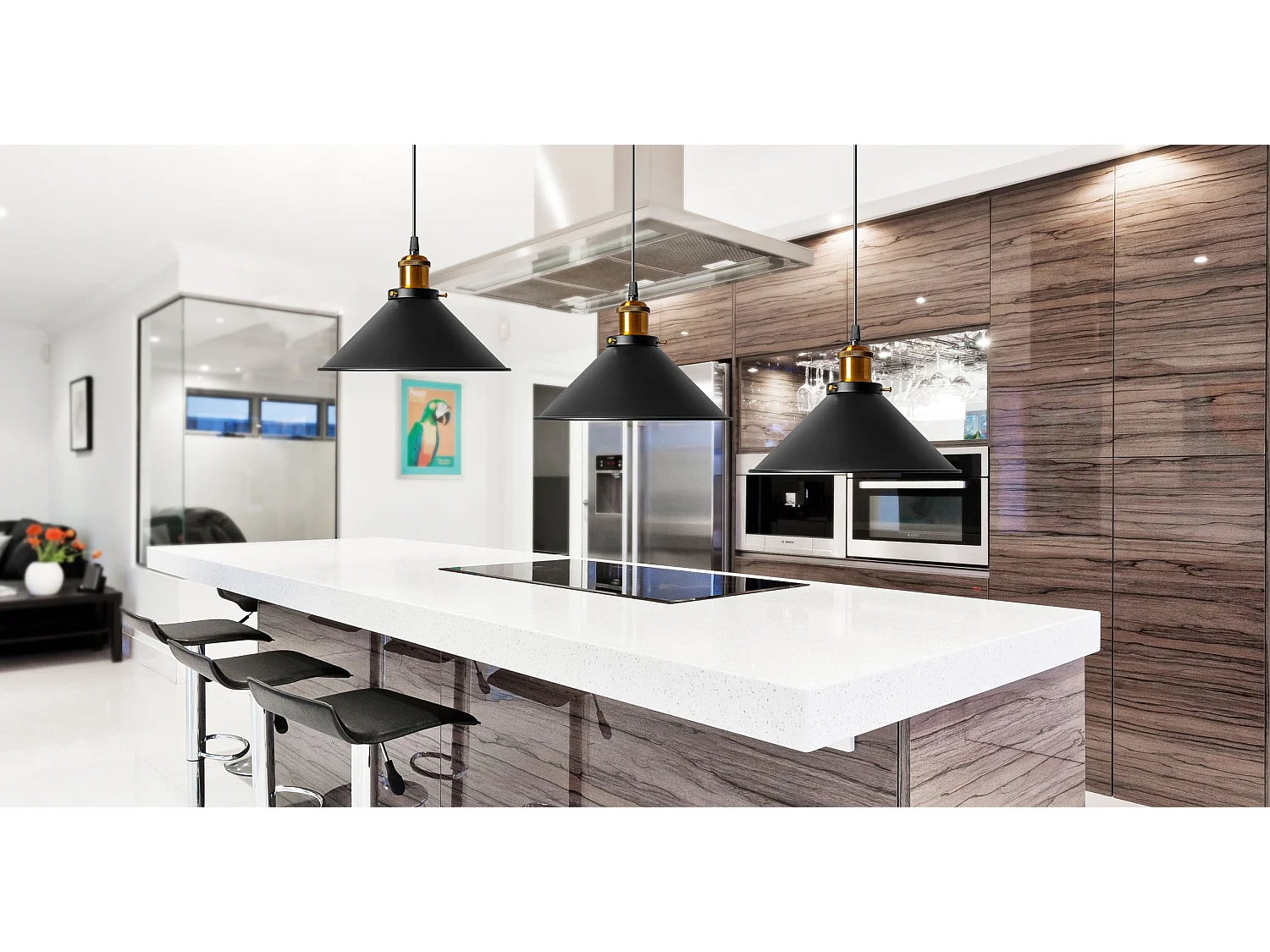 Lampe Suspendue Toolight App016-1Cp Porto Black