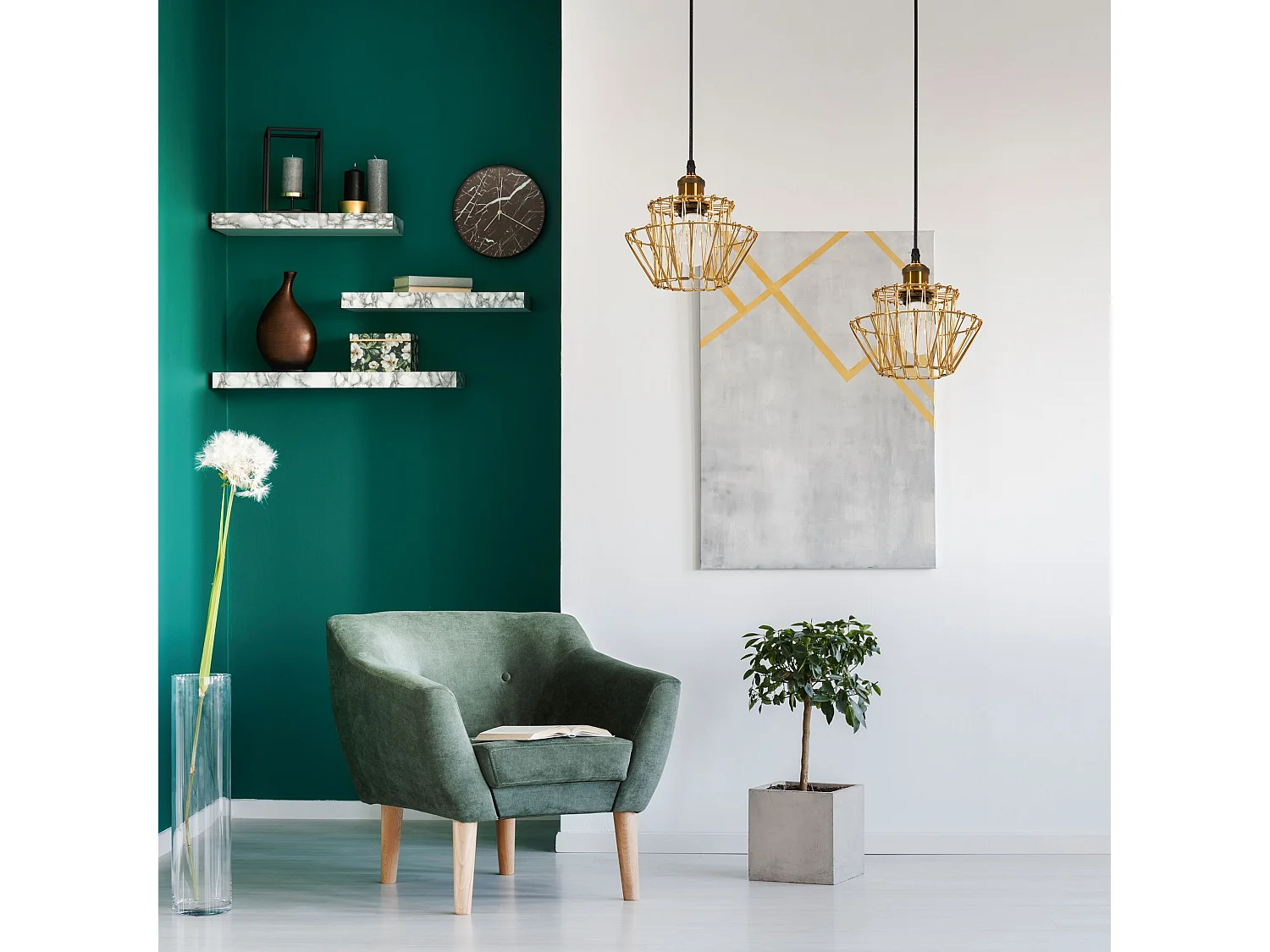 Lampada Toolight App942-1Cp Set 36Cm Gold