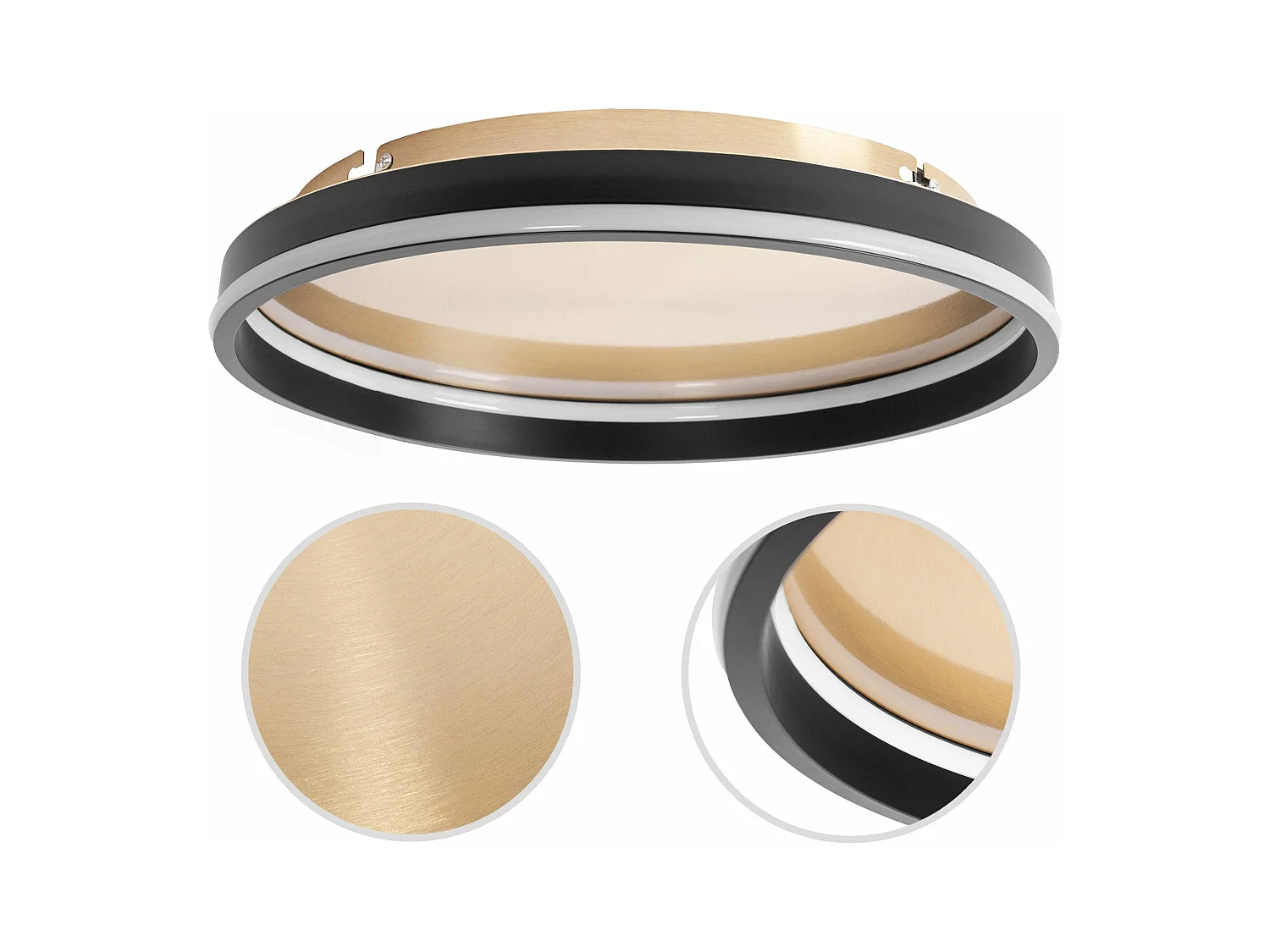 Lampe Suspendue Toolight App1464 Black Brush Gold