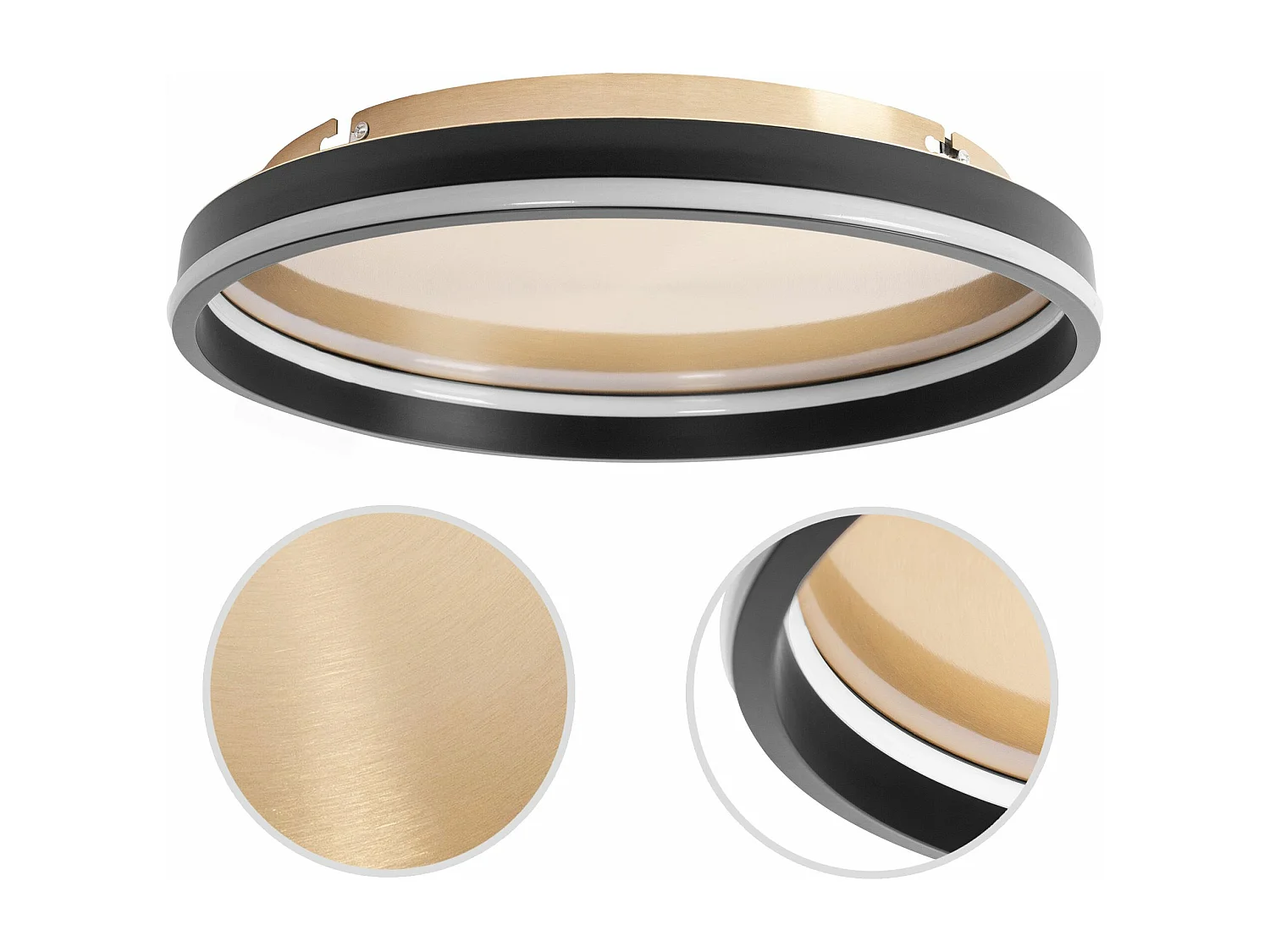 Lampe Suspendue Toolight App1464 Black Brush Gold