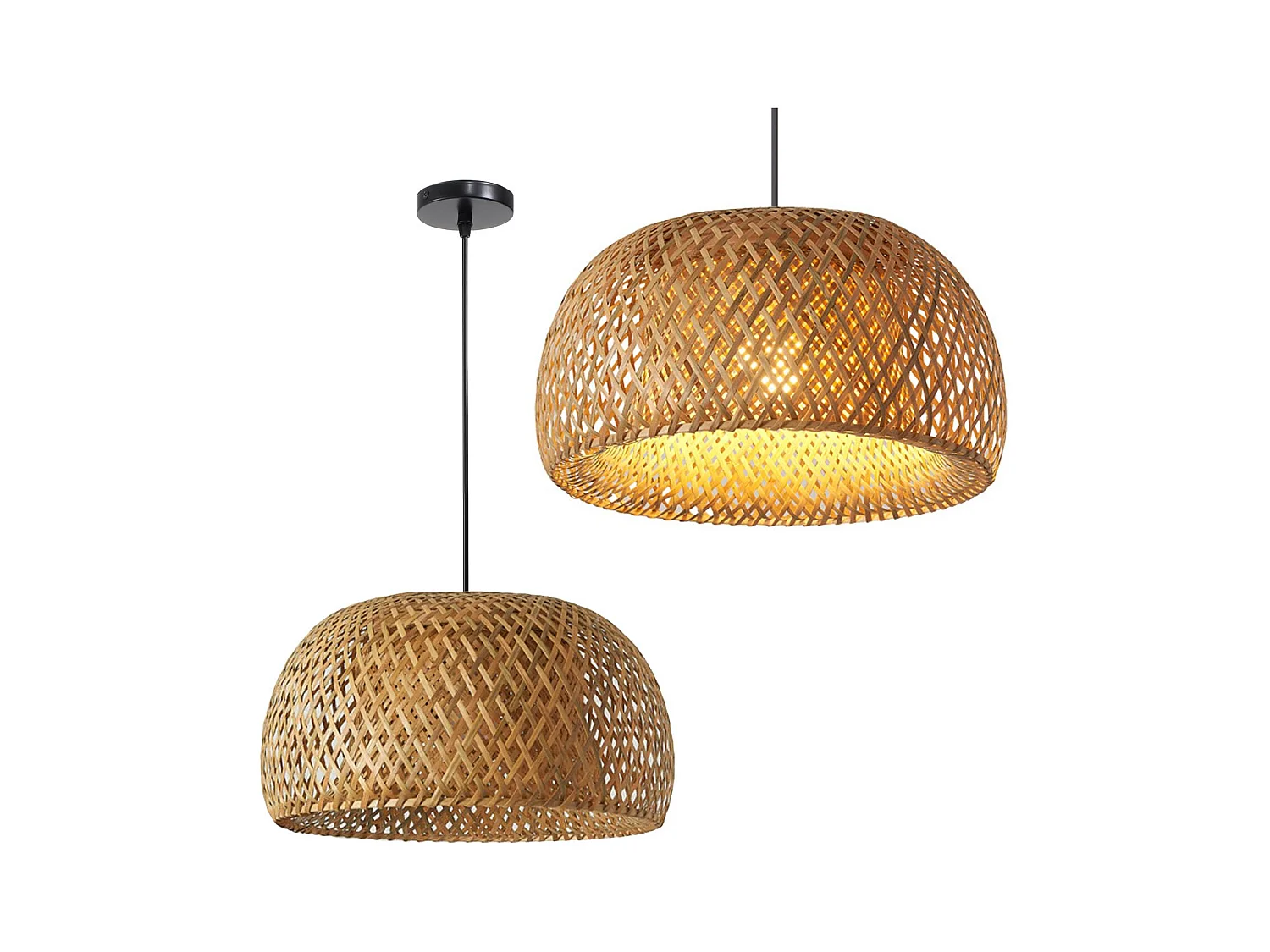 Lampe Suspendue Toolight App886-1Cp Natural Boho Brown