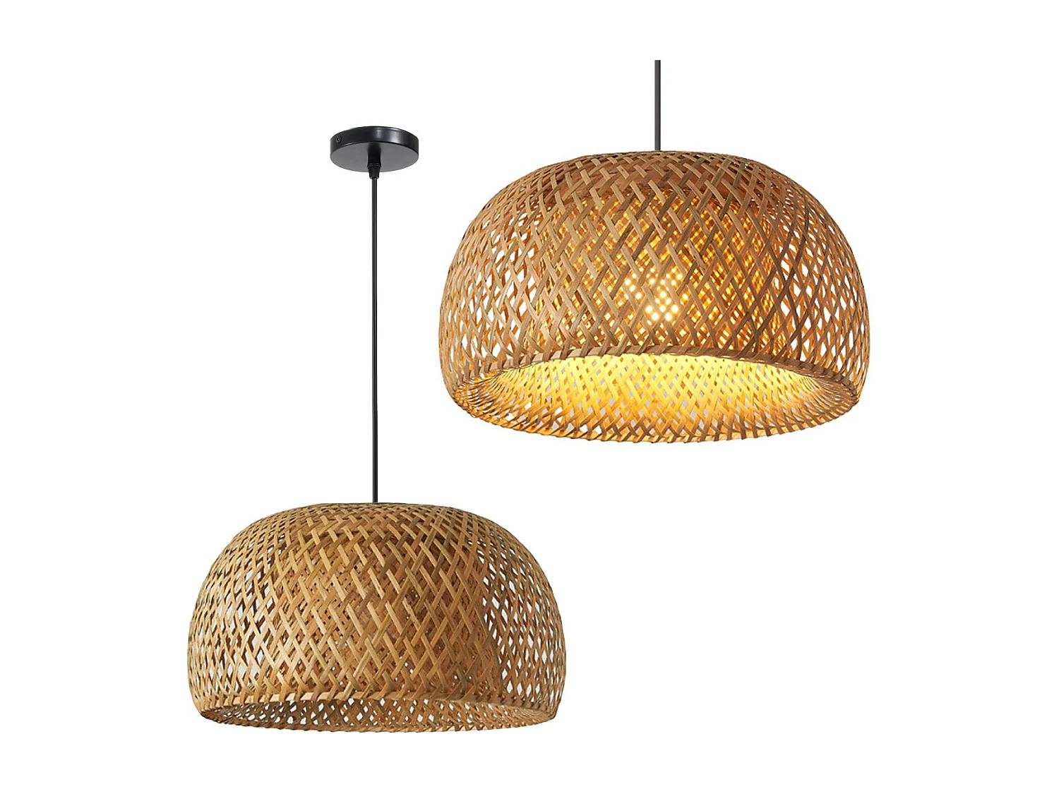 Lampada Toolight App886-1Cp Natural Boho Brown