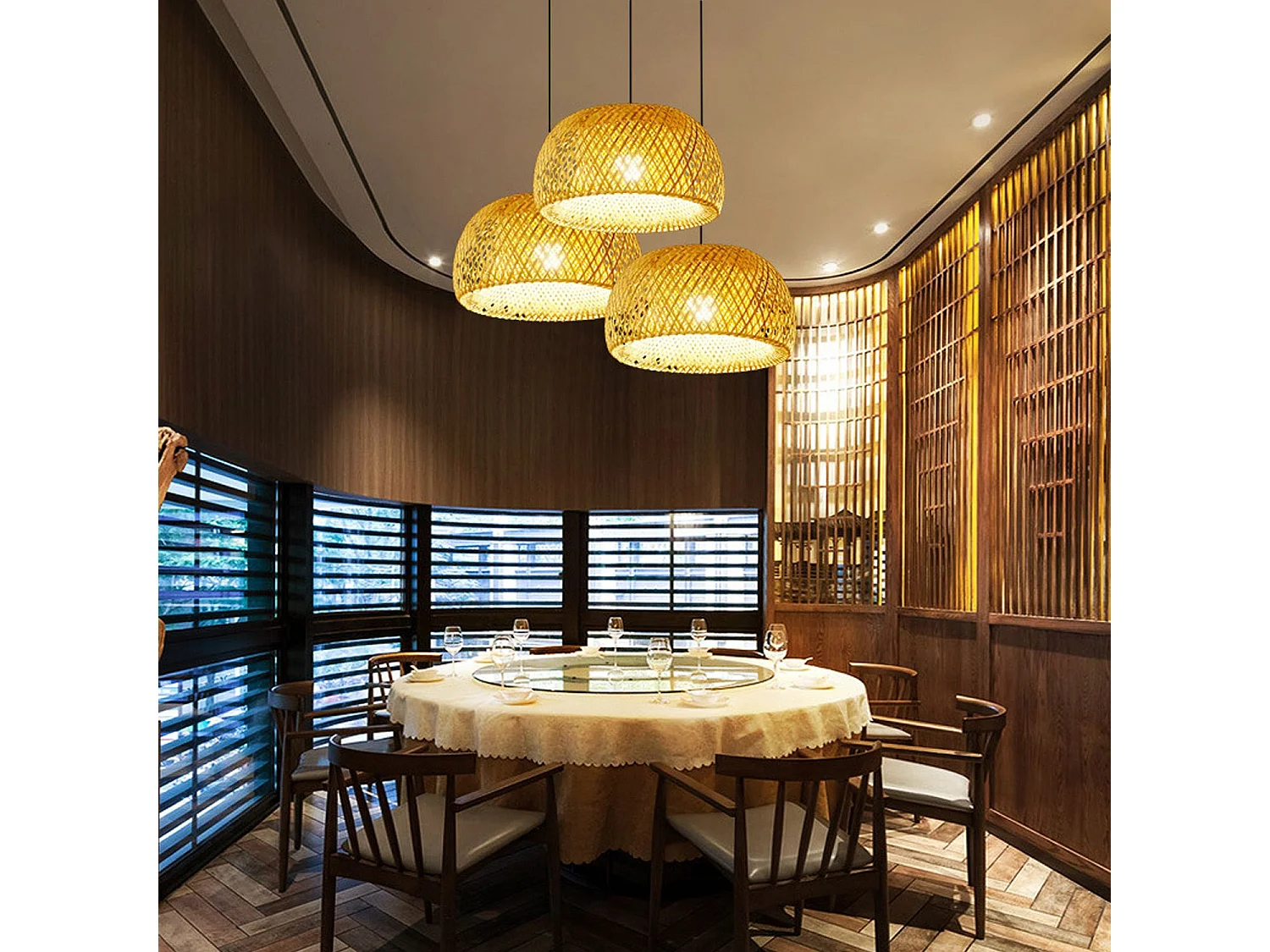 Lampada Toolight App886-1Cp Natural Boho Brown