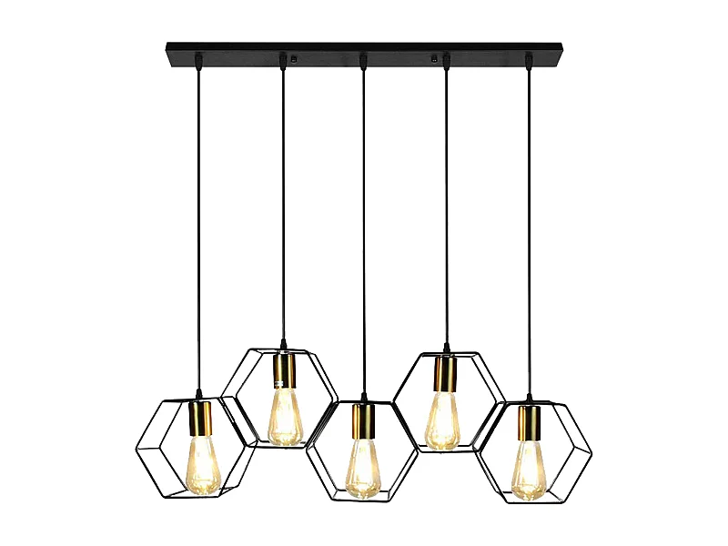 Lampada Toolight App1133-5Cp Black Gold