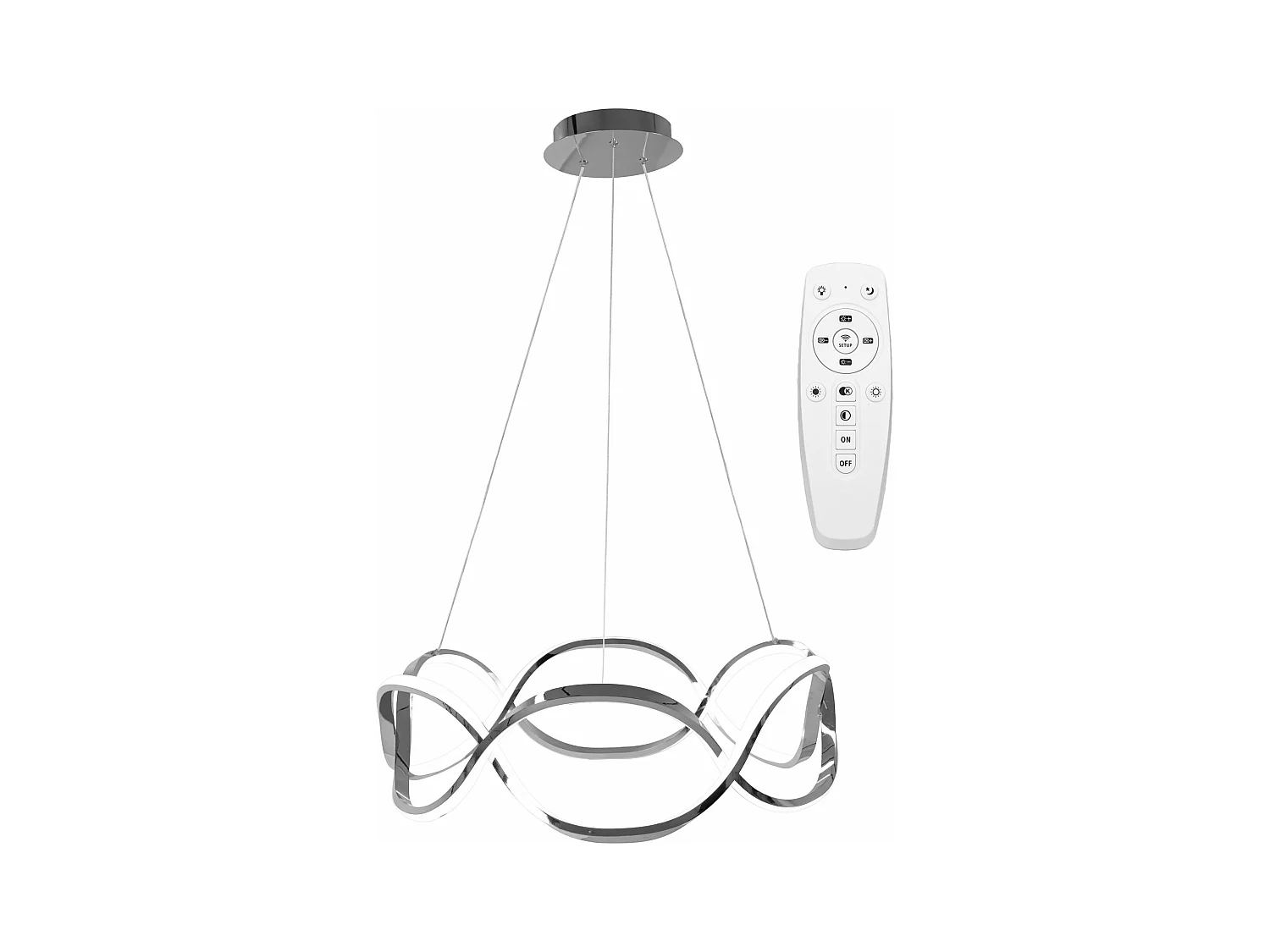 Lampe Suspendue Toolight Led App801-Cp Twist Chrome