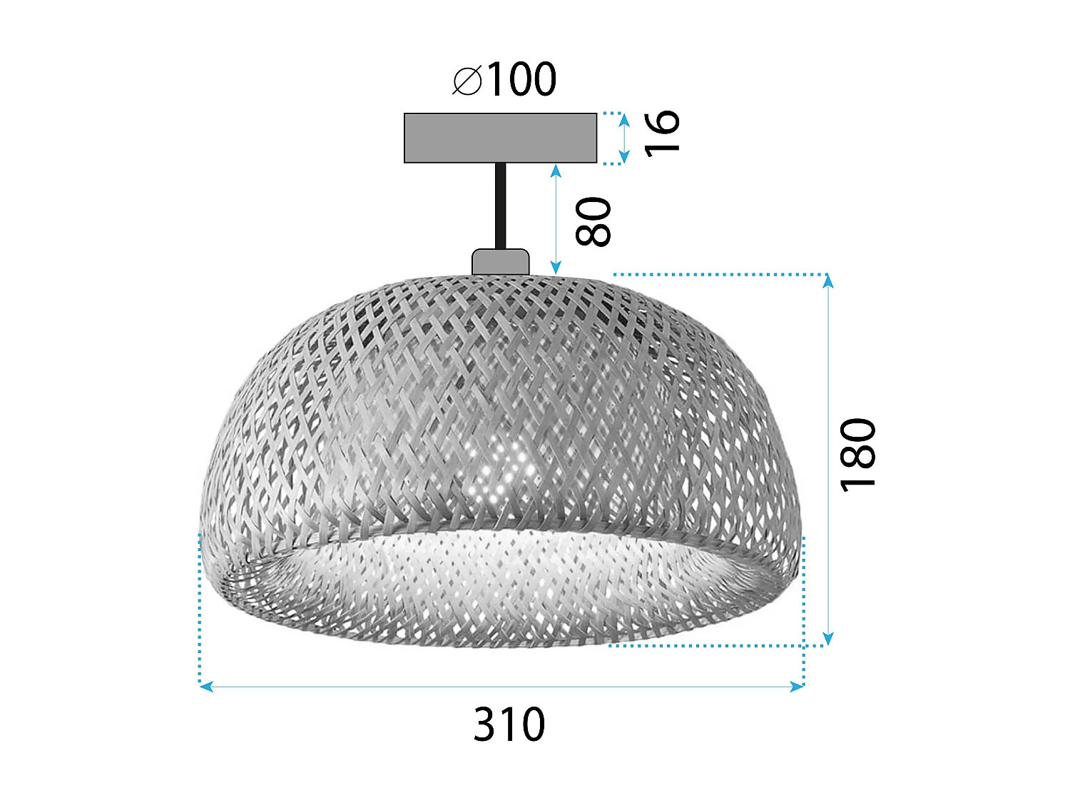 Lampe Suspendue Toolight App1638-1Cp Brown