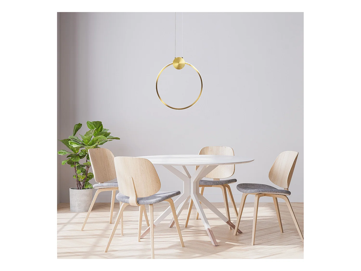 Lampe Suspendue Toolight Led App1400-Cp 50Cm Brush Gold