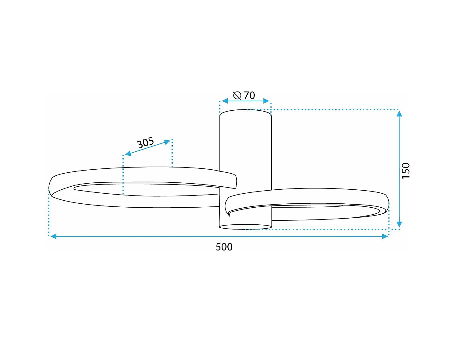 Lampe Suspendue Toolight App1402-Cw Gold
