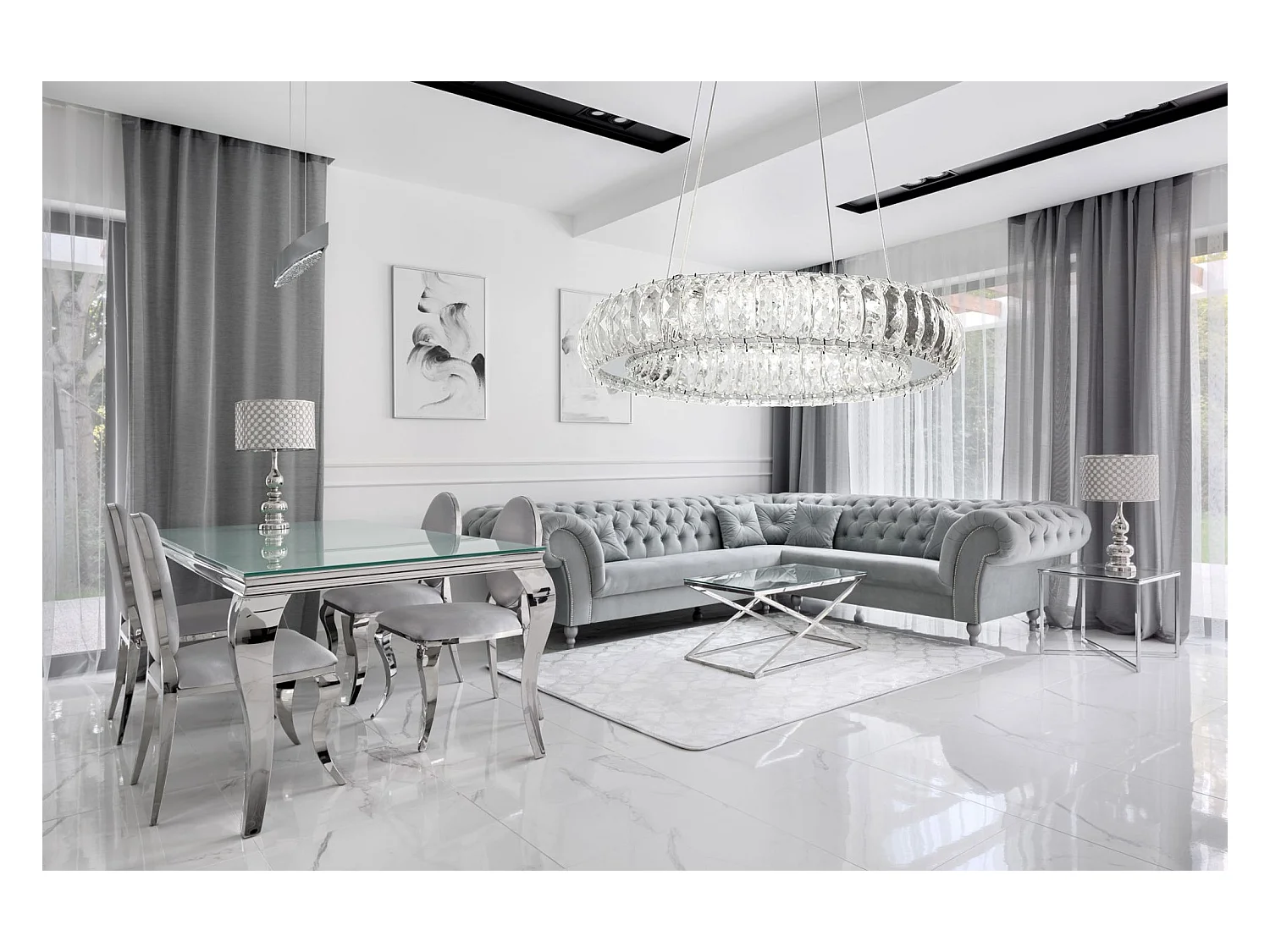 Lampe Suspendue Toolight App1040-Cp Grey