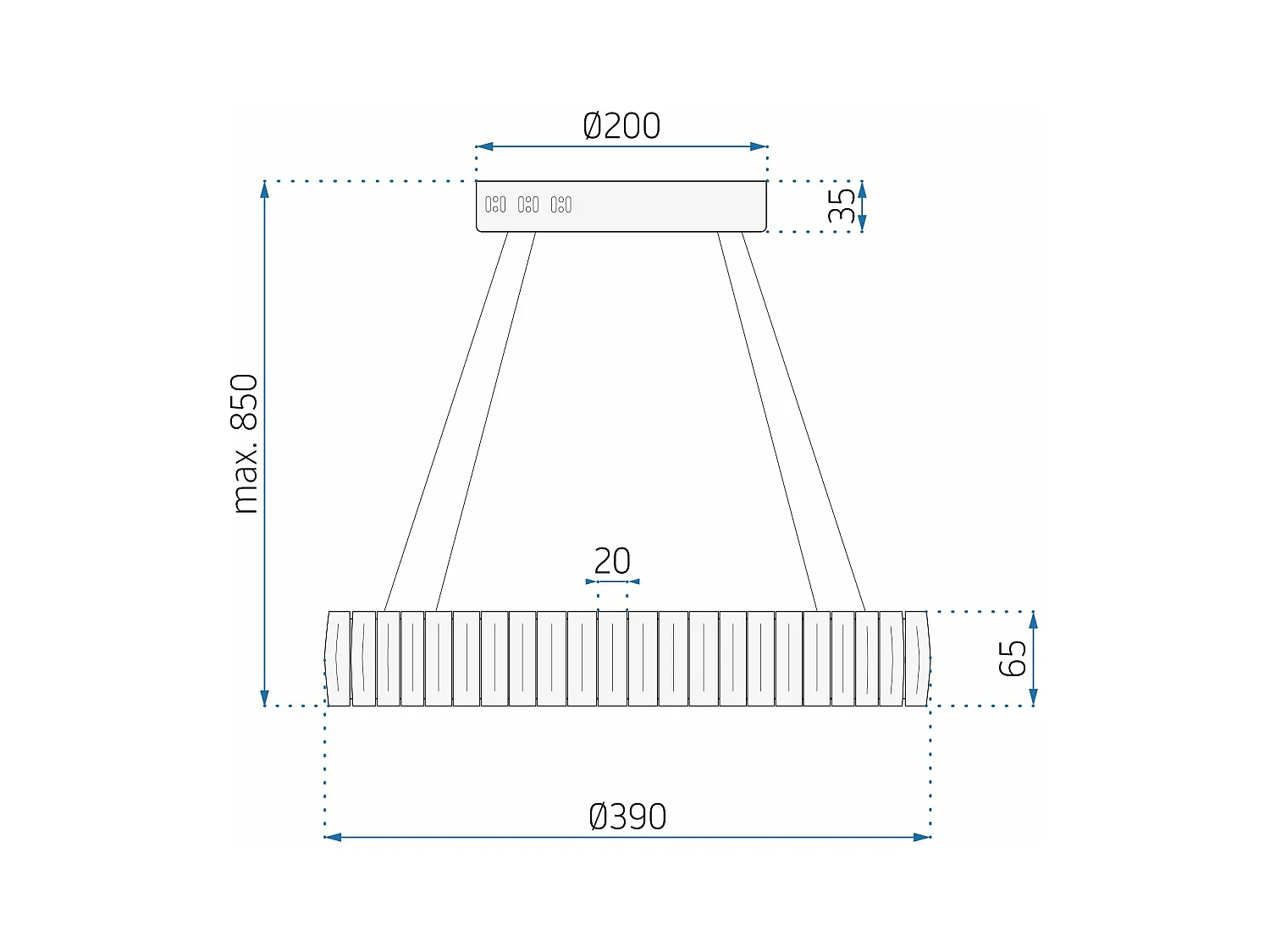Lampe Suspendue Toolight App1040-Cp Grey