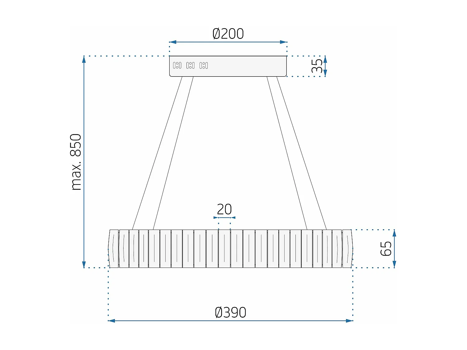 Hanglamp Toolight App1040-Cp Grey
