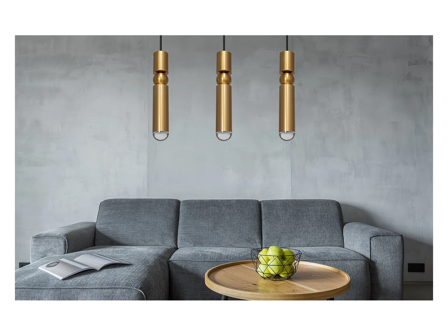 Lampe Suspendue Toolight App471-3Cp Gold